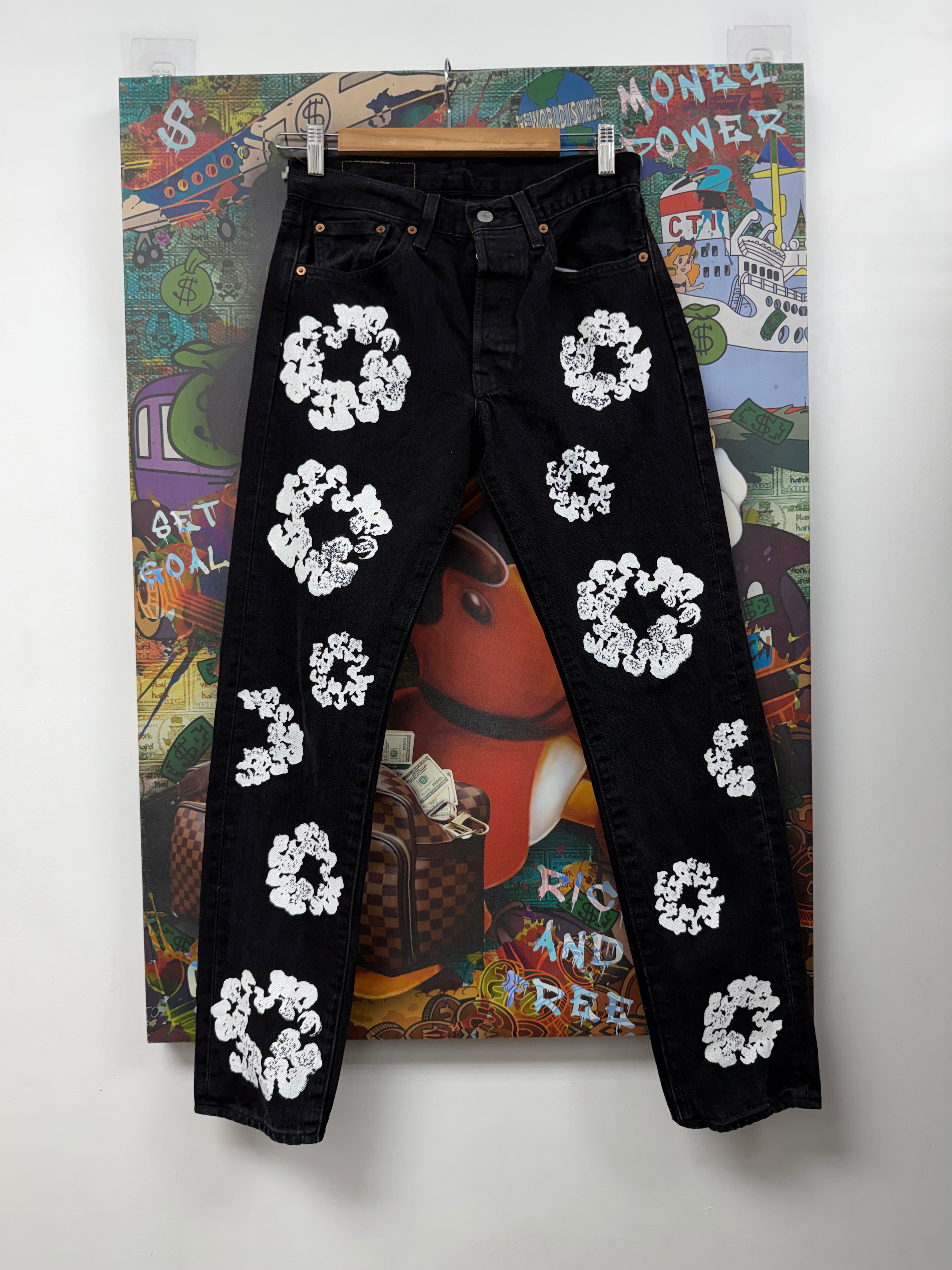 Denim Tears Black Wreath Jeans