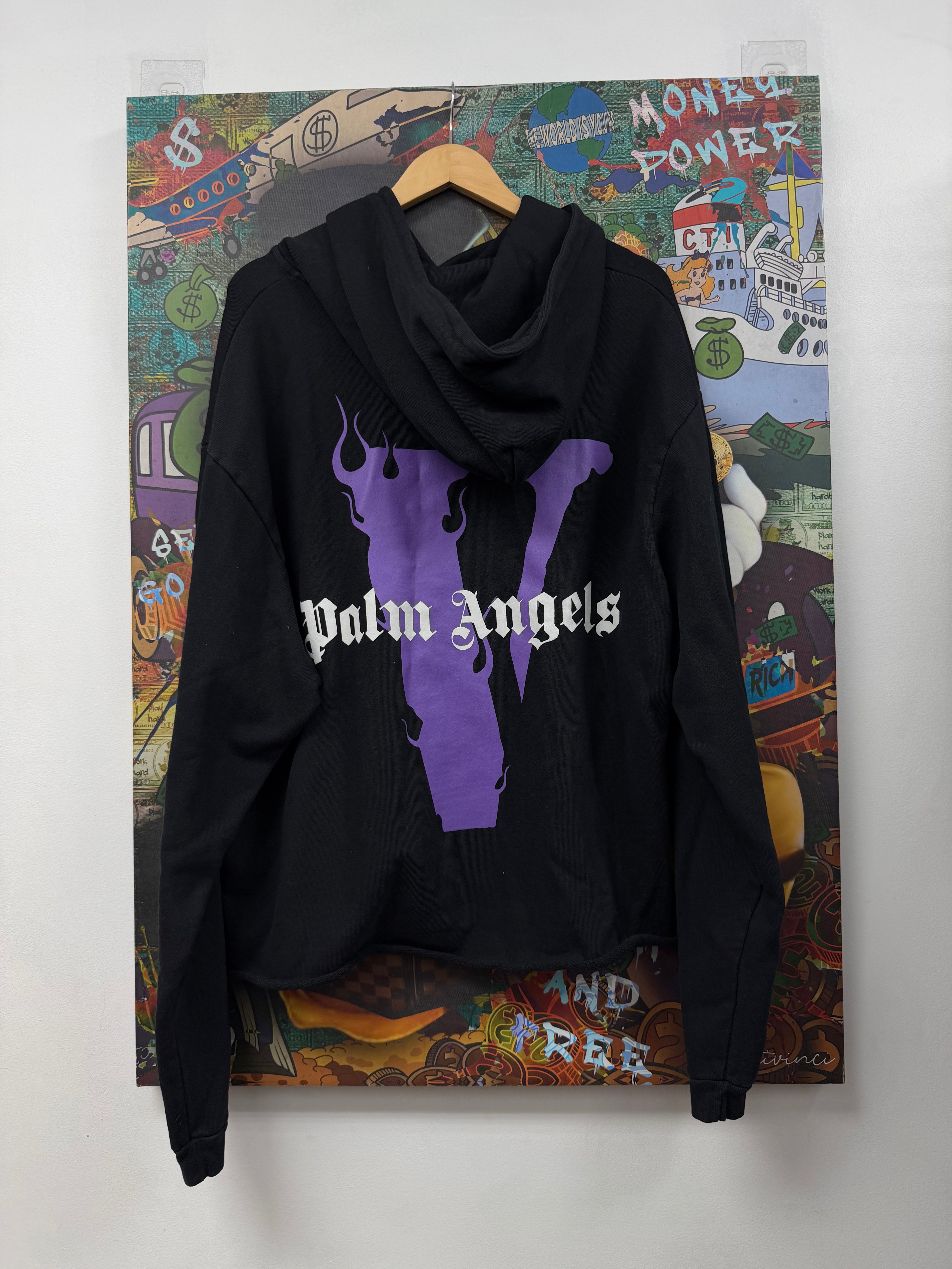 Vlone Palm Angels Purple Flames Hoodie