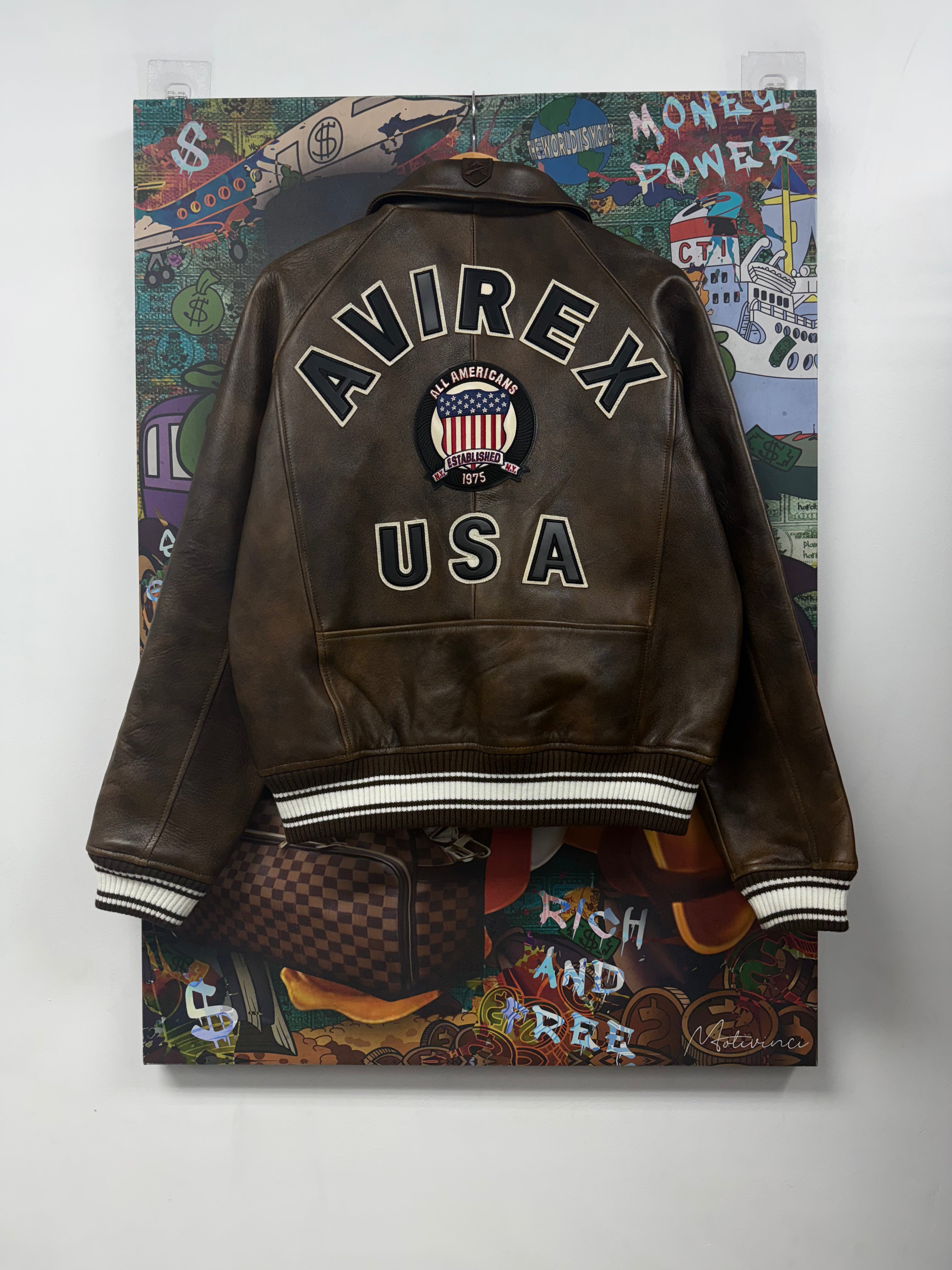 Avirex Brown Icon Varsity Jacket