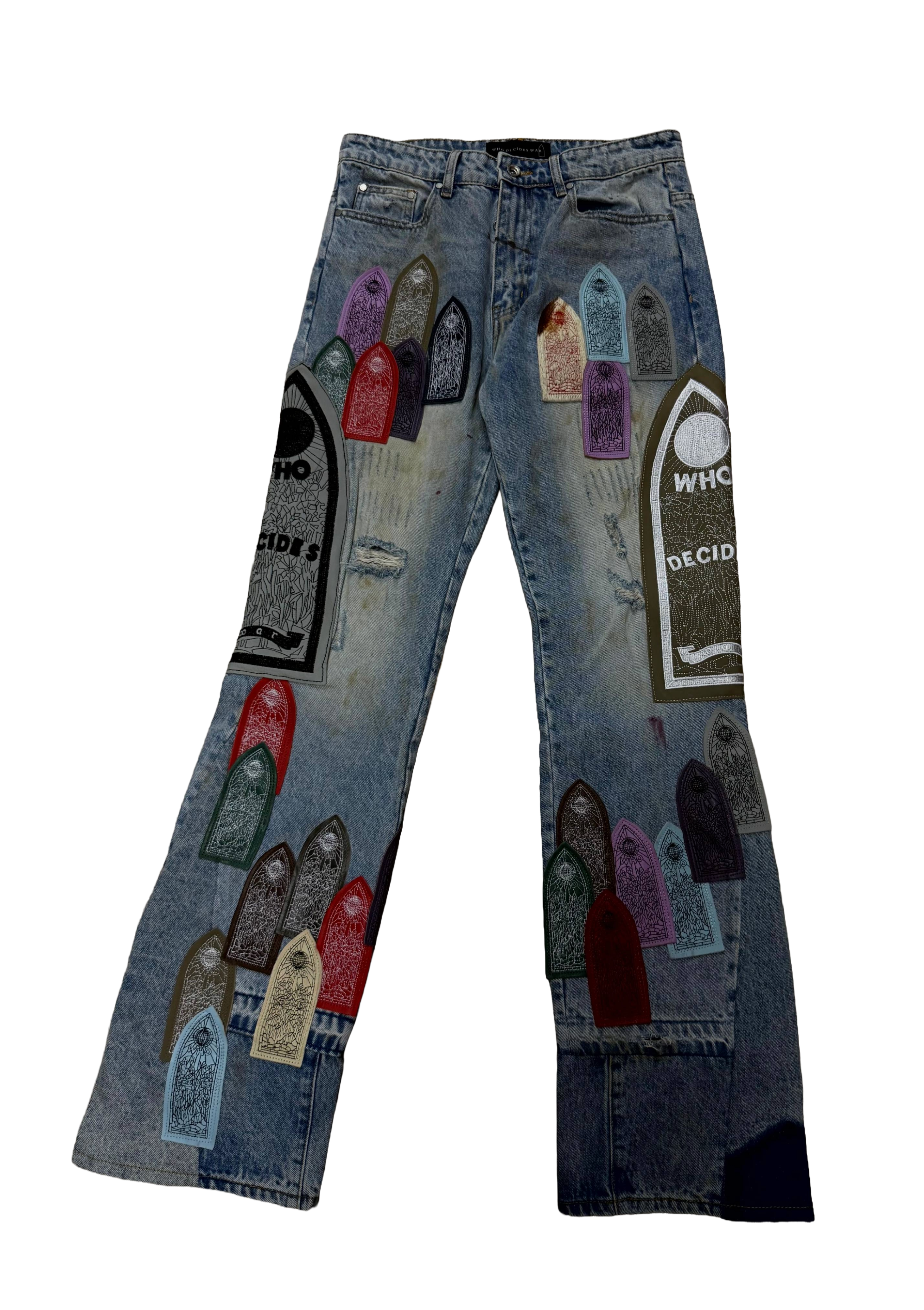 Who Decides War Pastel Light Wash & Multicolor Jeans