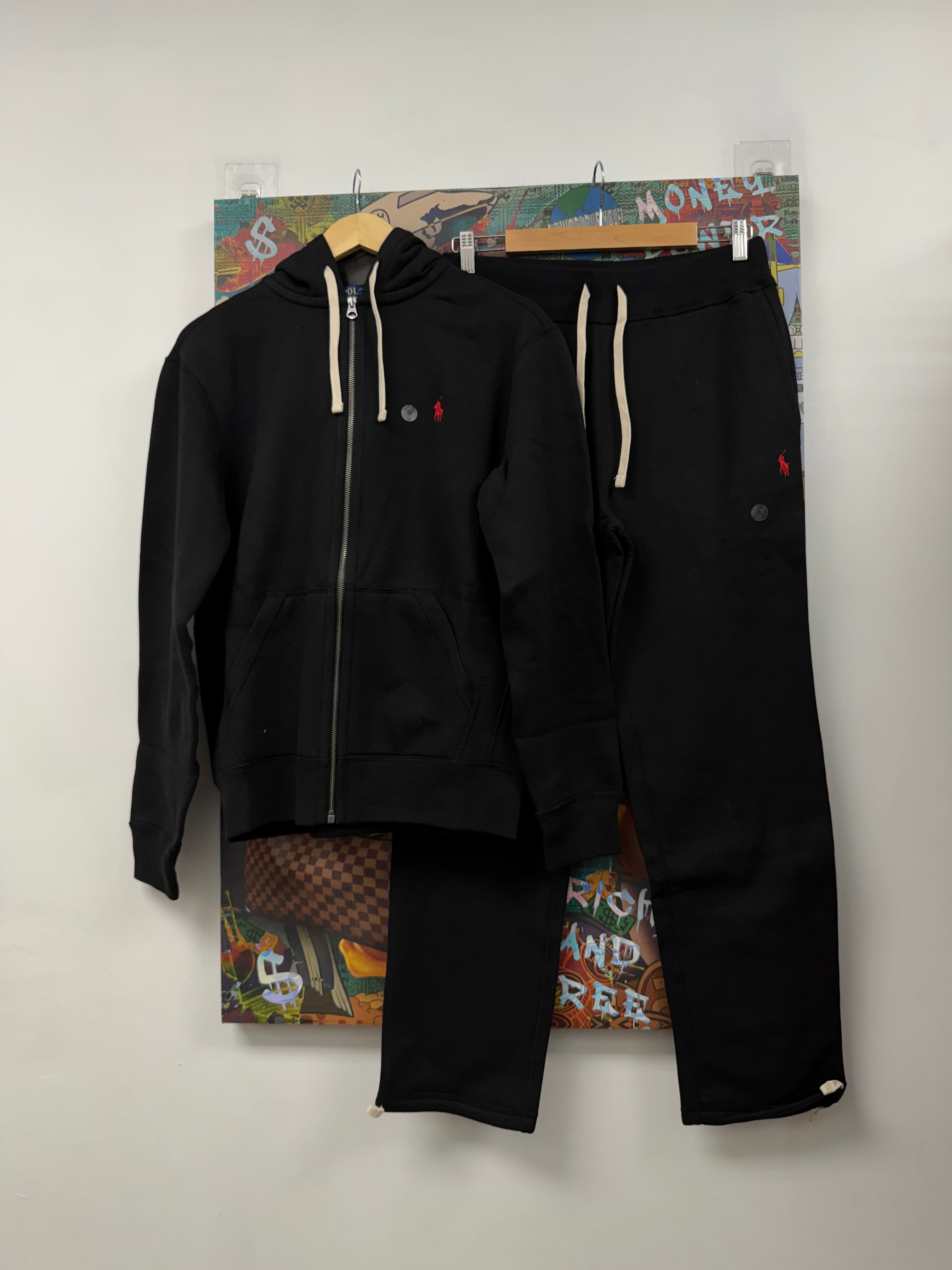 Polo Black Red Sweatsuit
