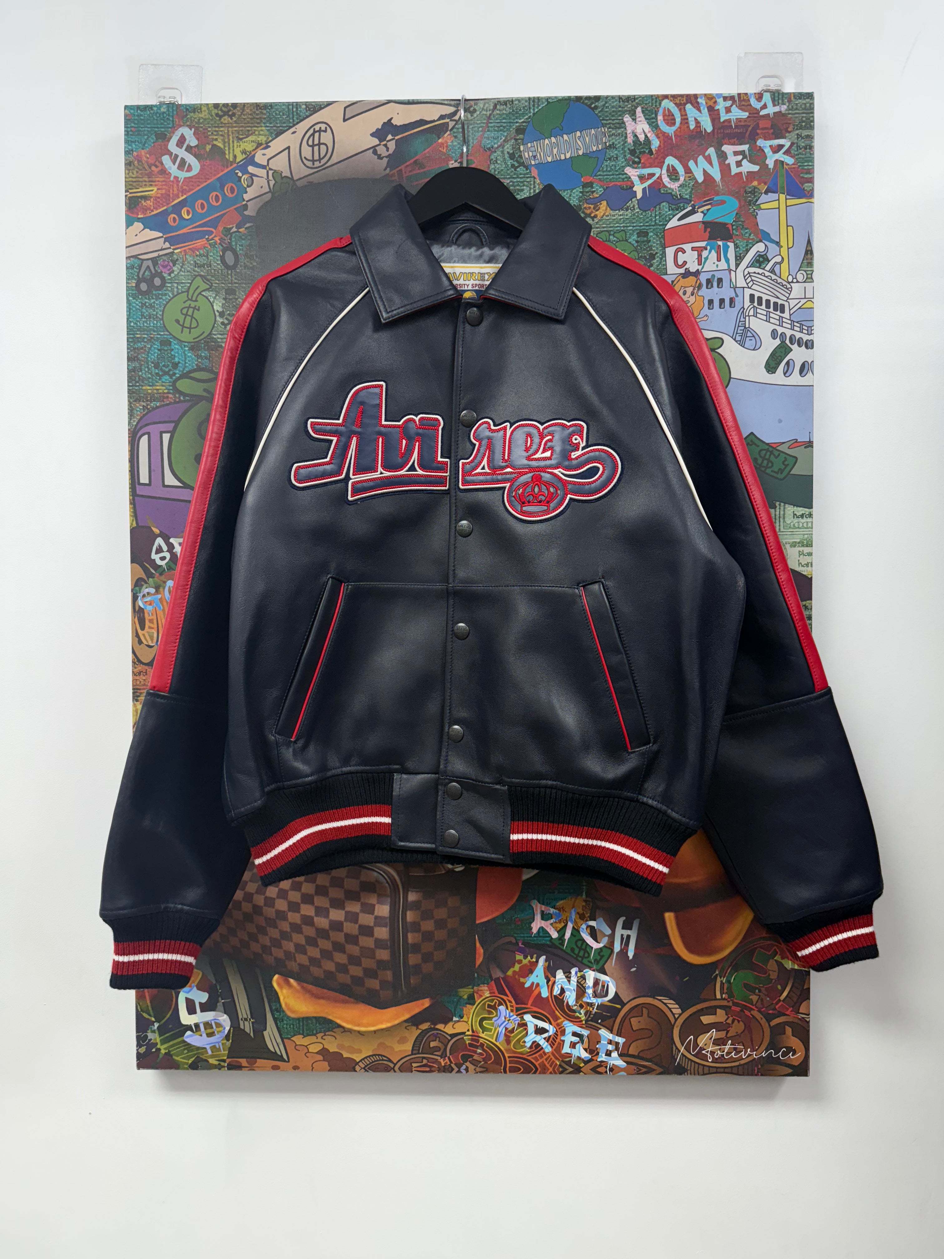 Avirex Navy Red Varsity Jacket