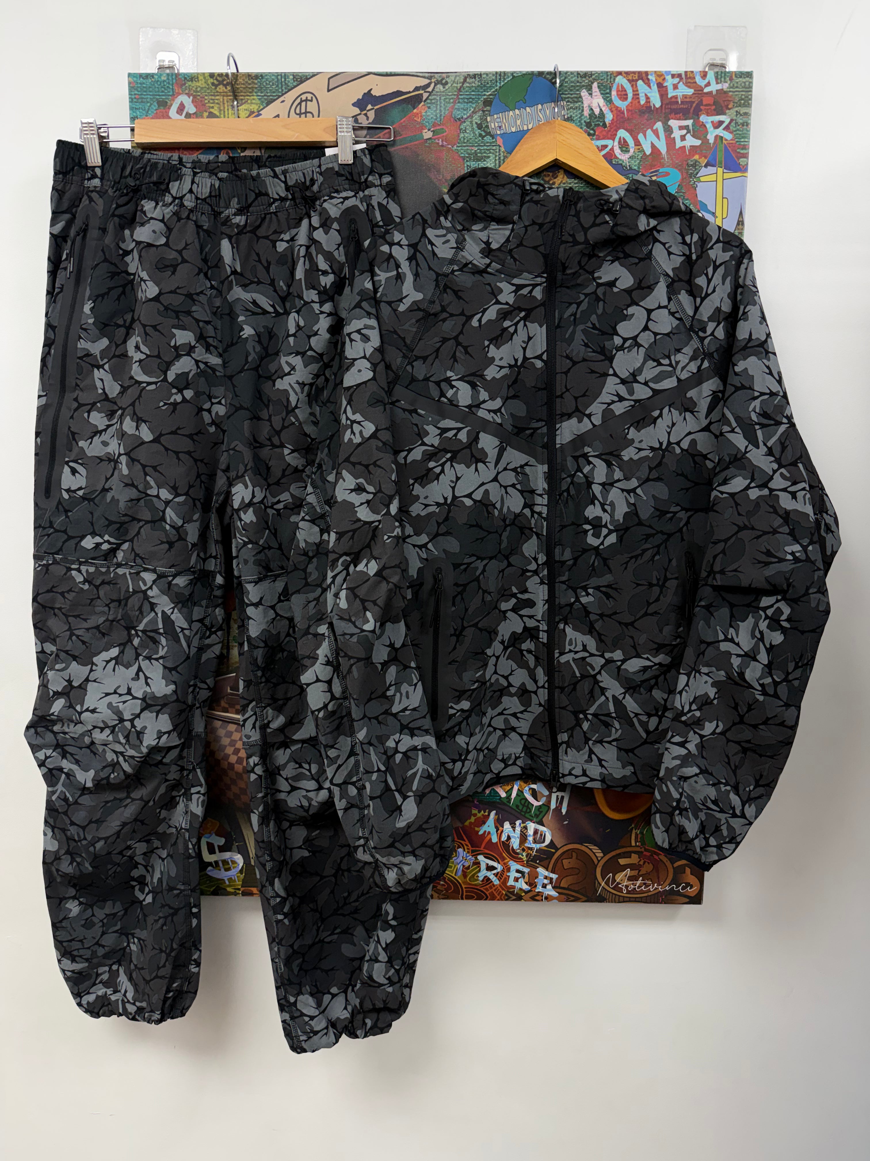 Nike Grey Black Camo Track Suit