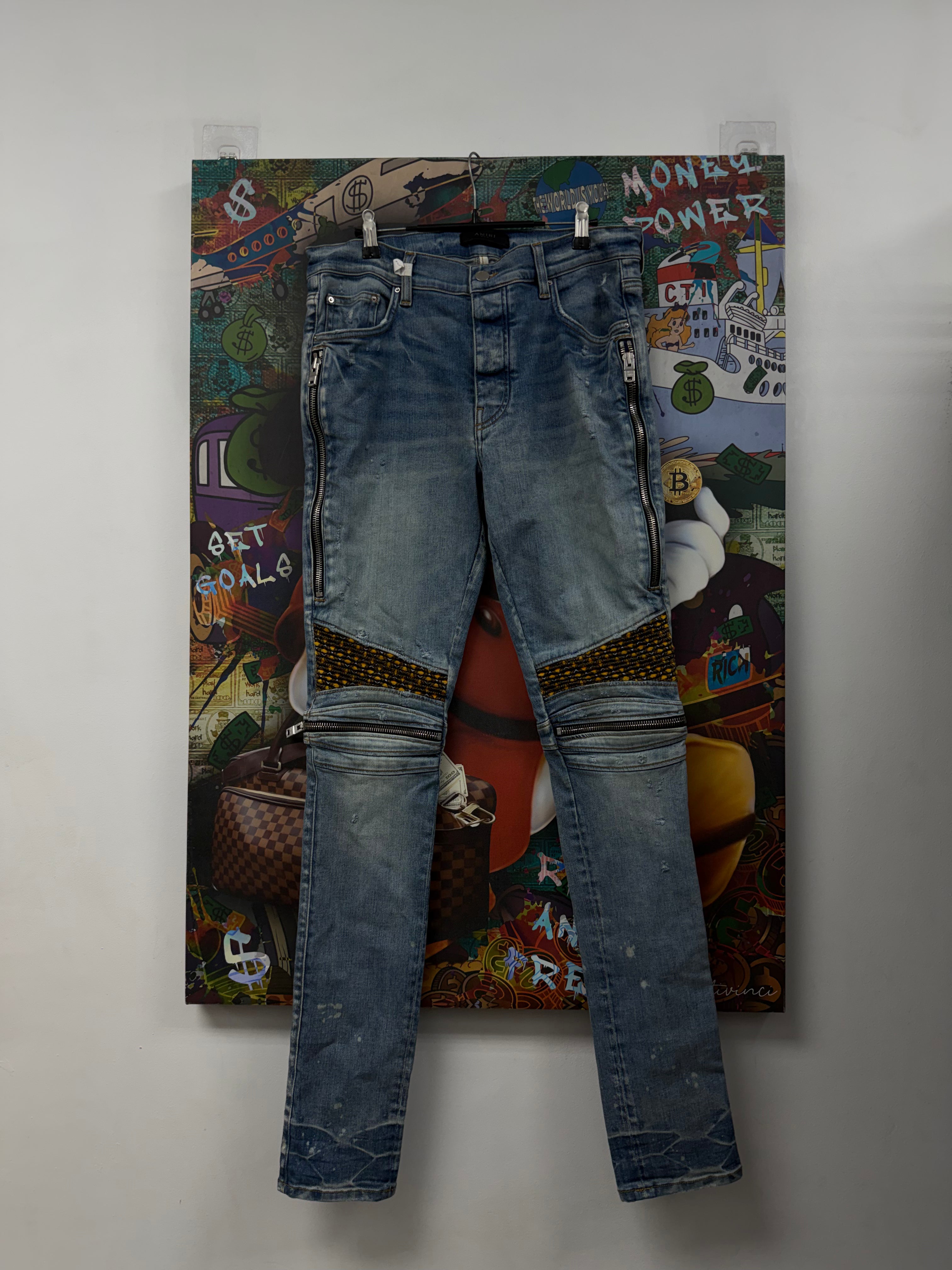 Amiri Light Wash Bee Patch MX2 Jeans