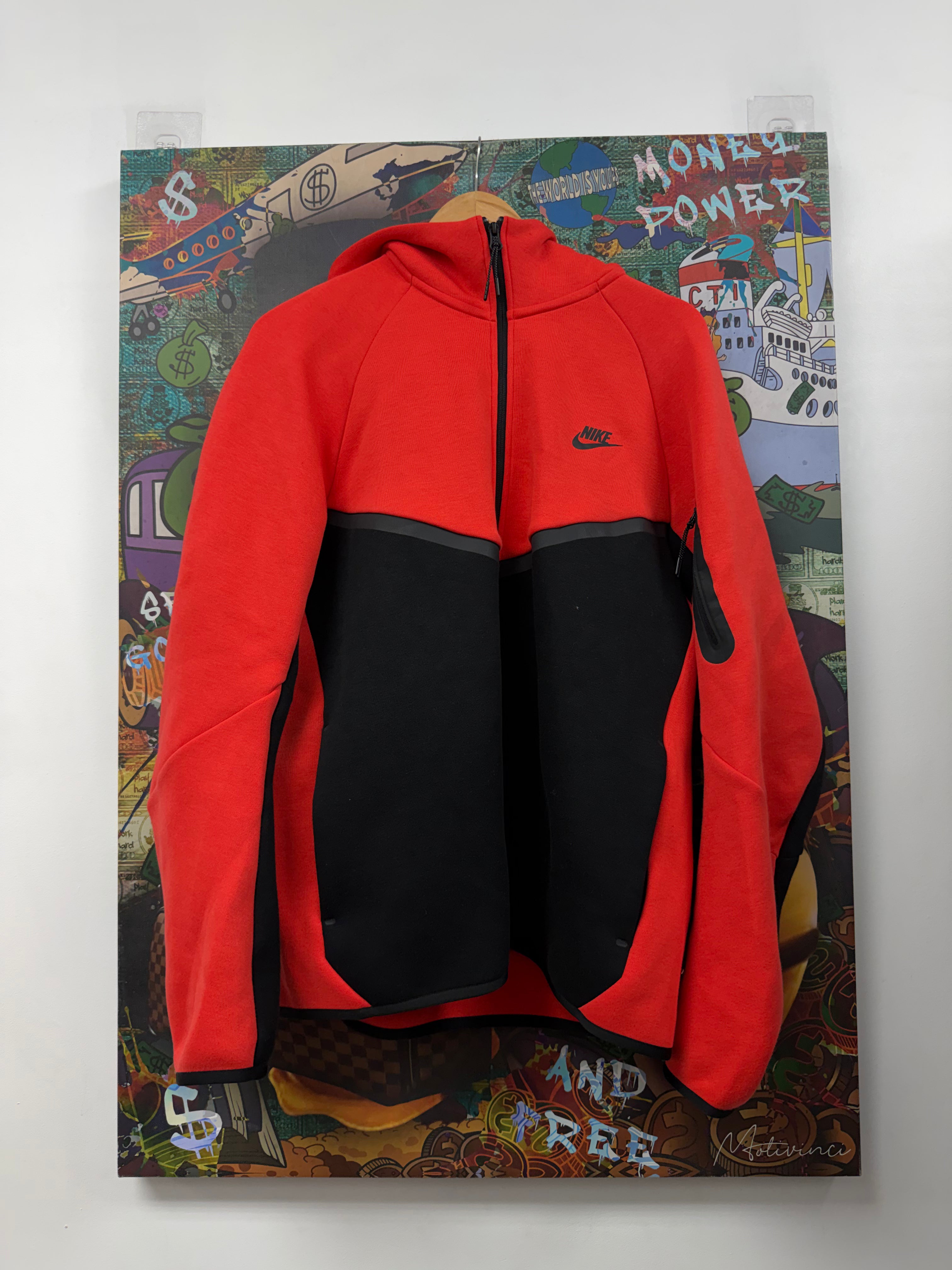 Nike Red Black Tech Zip Up