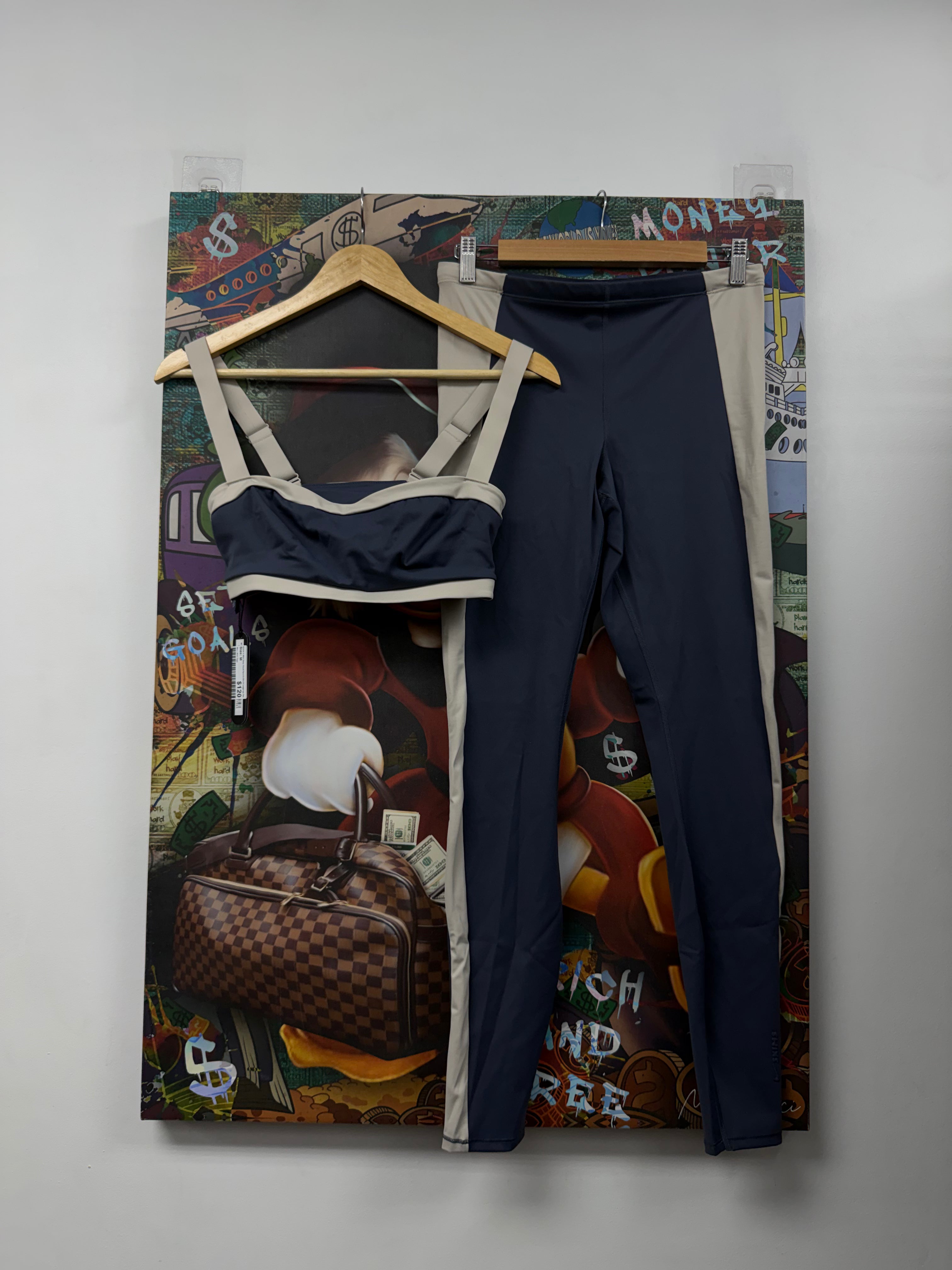 Skims x Nike Deep Royal Sports Bra & Leggings Set