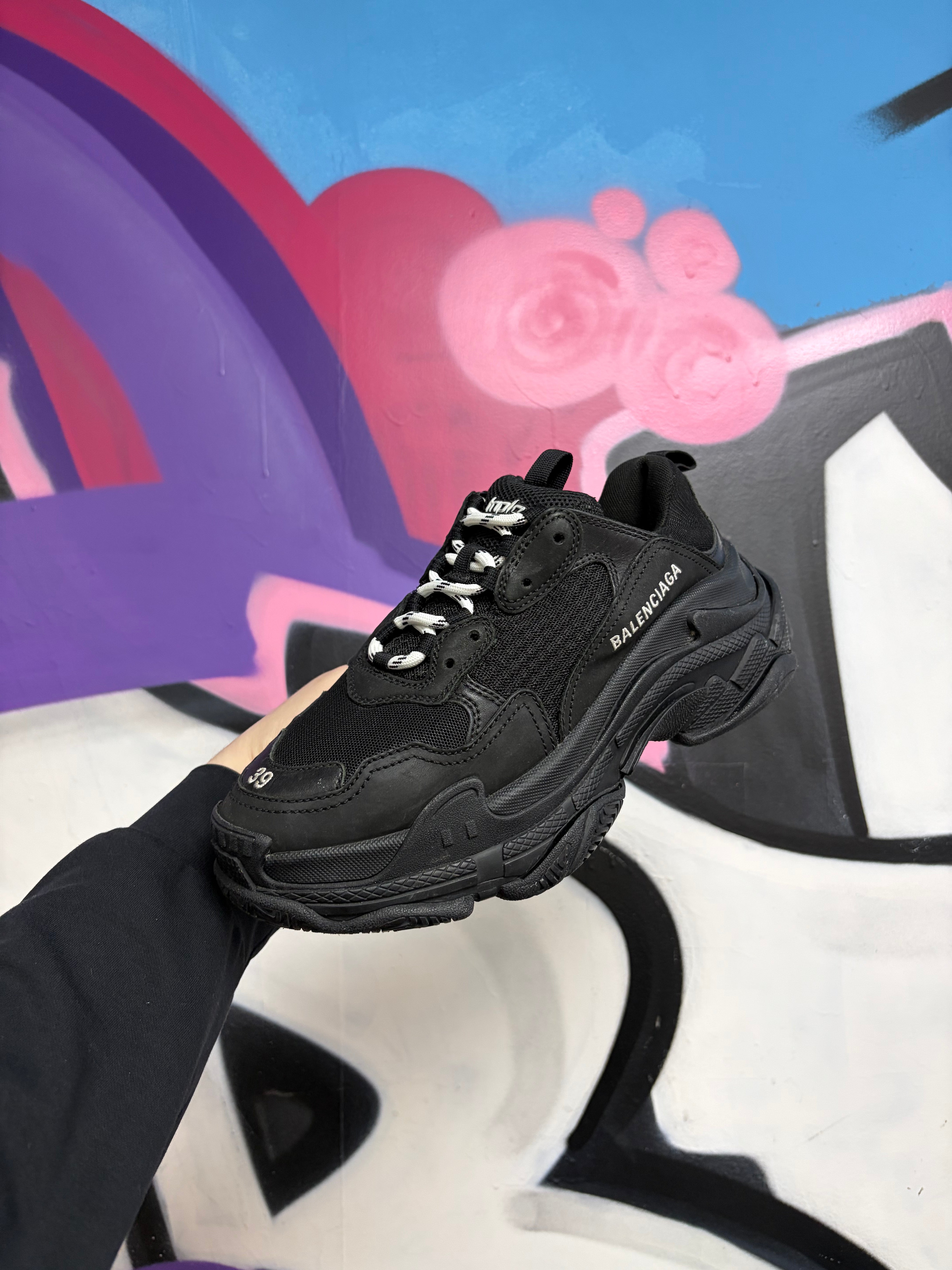 Balenciaga Black Triple S Sneakers