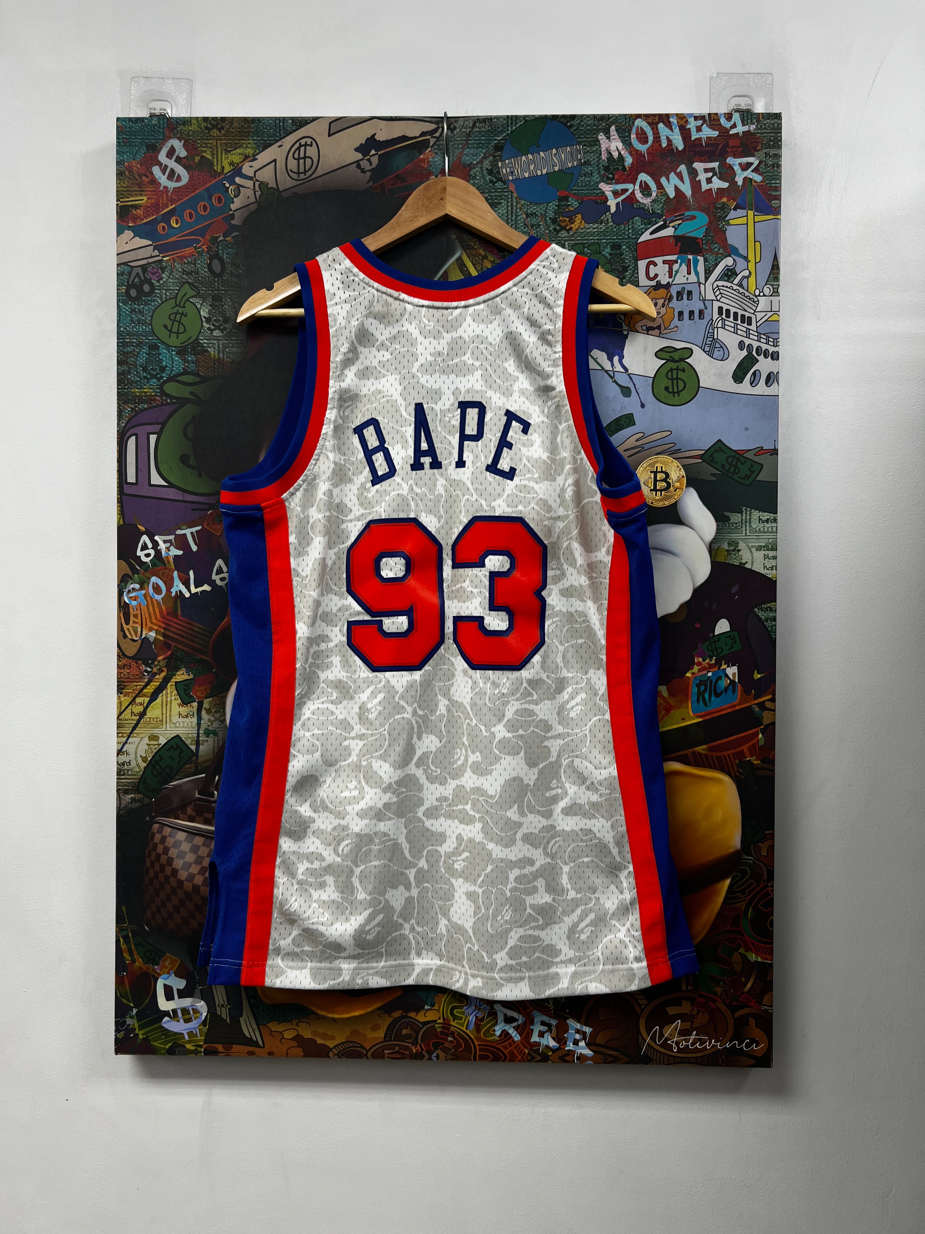 BAPE Orange Blue Knicks Sleeveless Jersey