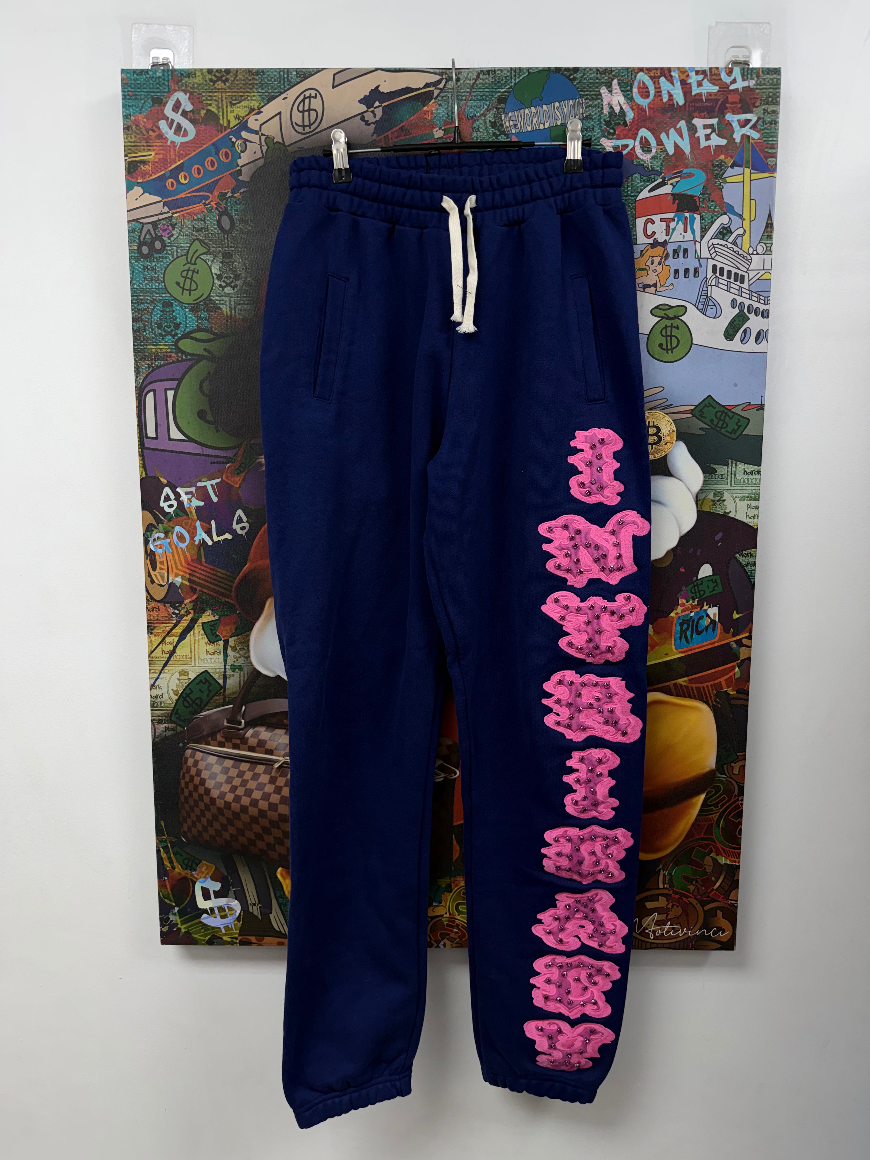 Lost Intricacy Navy Pink Patch 2.0 Sweats
