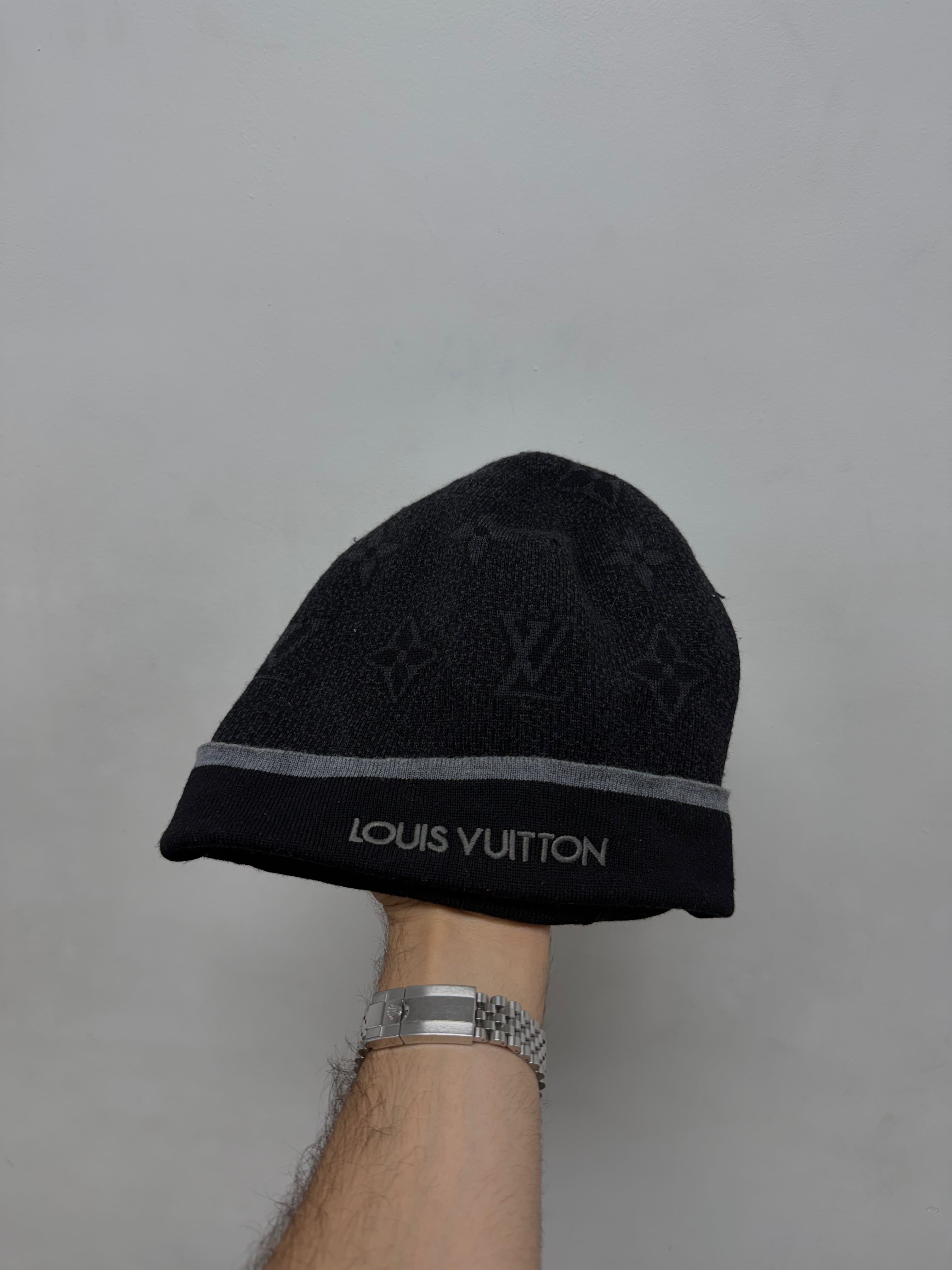 Louis Vuitton Black Monogram Beanie