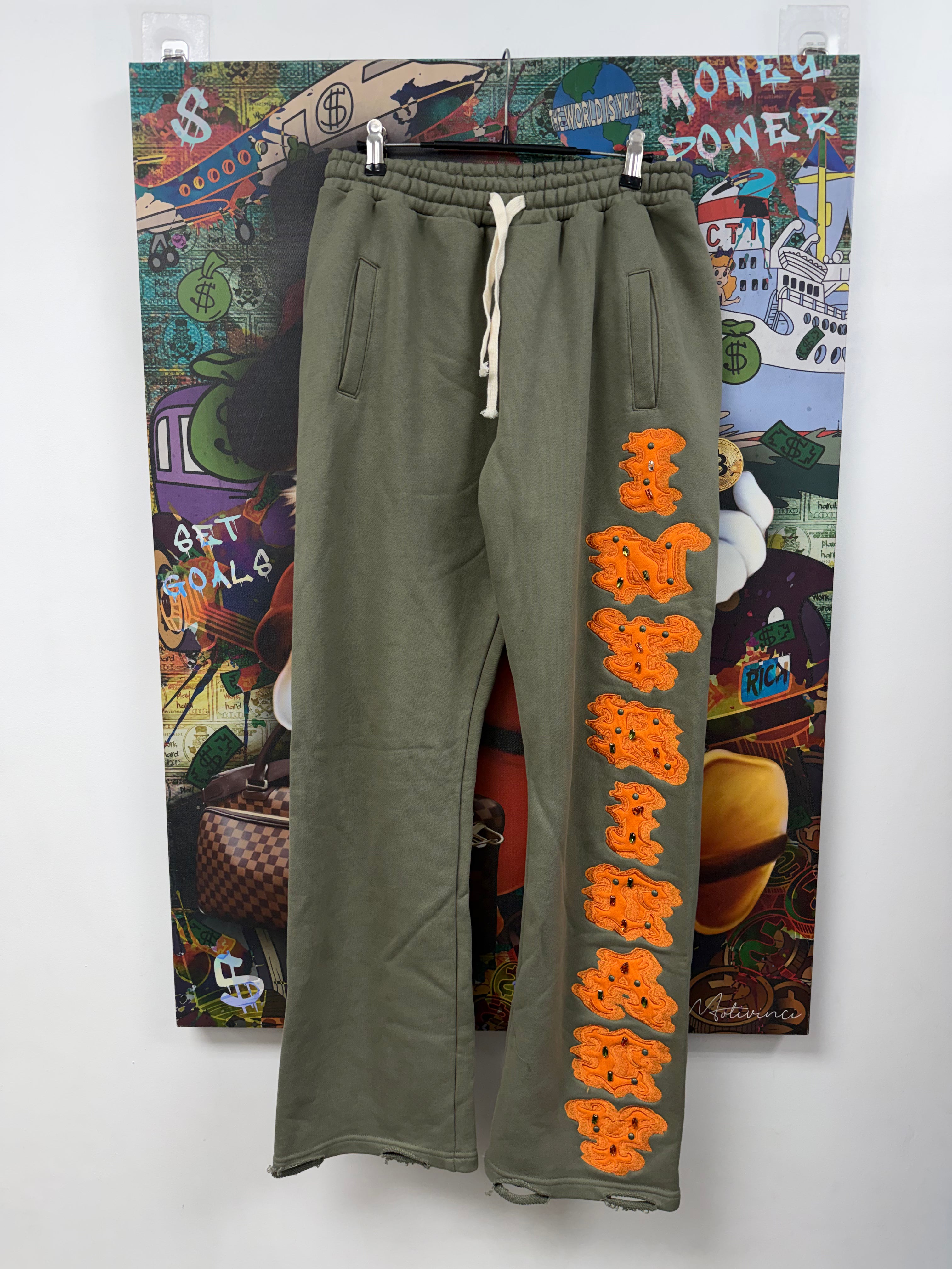 Lost Intricacy Olive Orange Patch 2.0 Sweats
