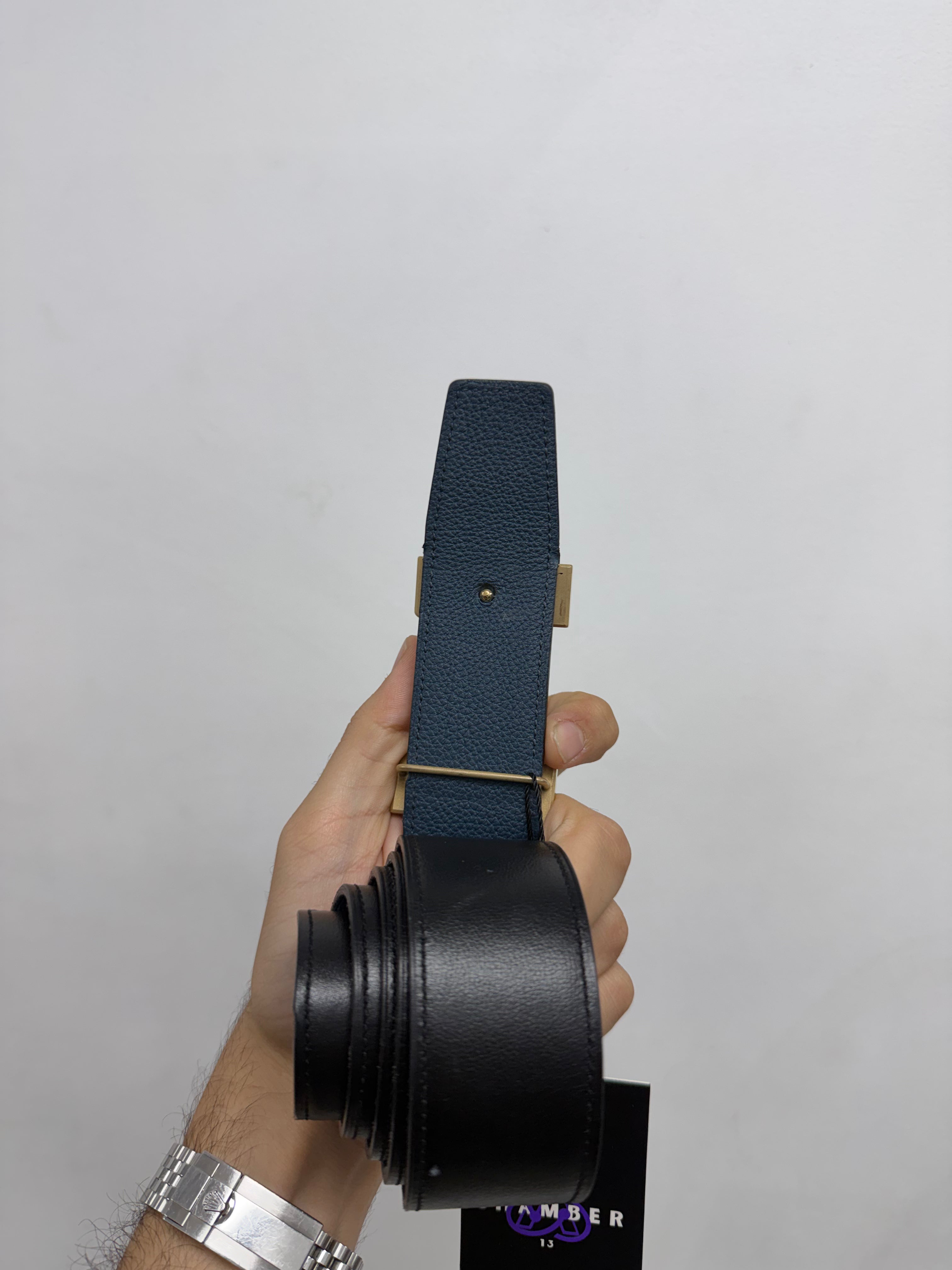 Hermes Black Gold H (90) Belt