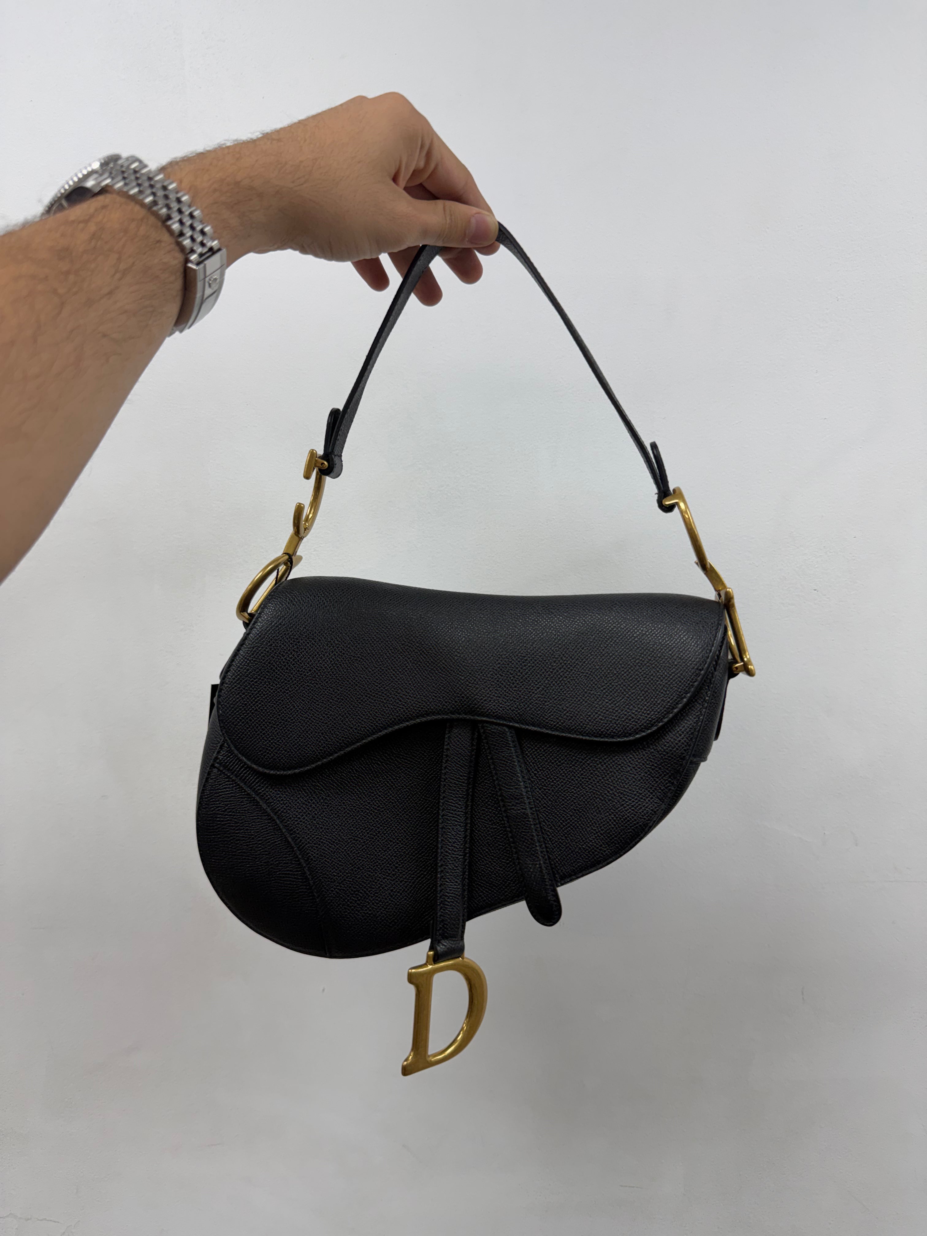Dior Black Gold CD Saddle Bag