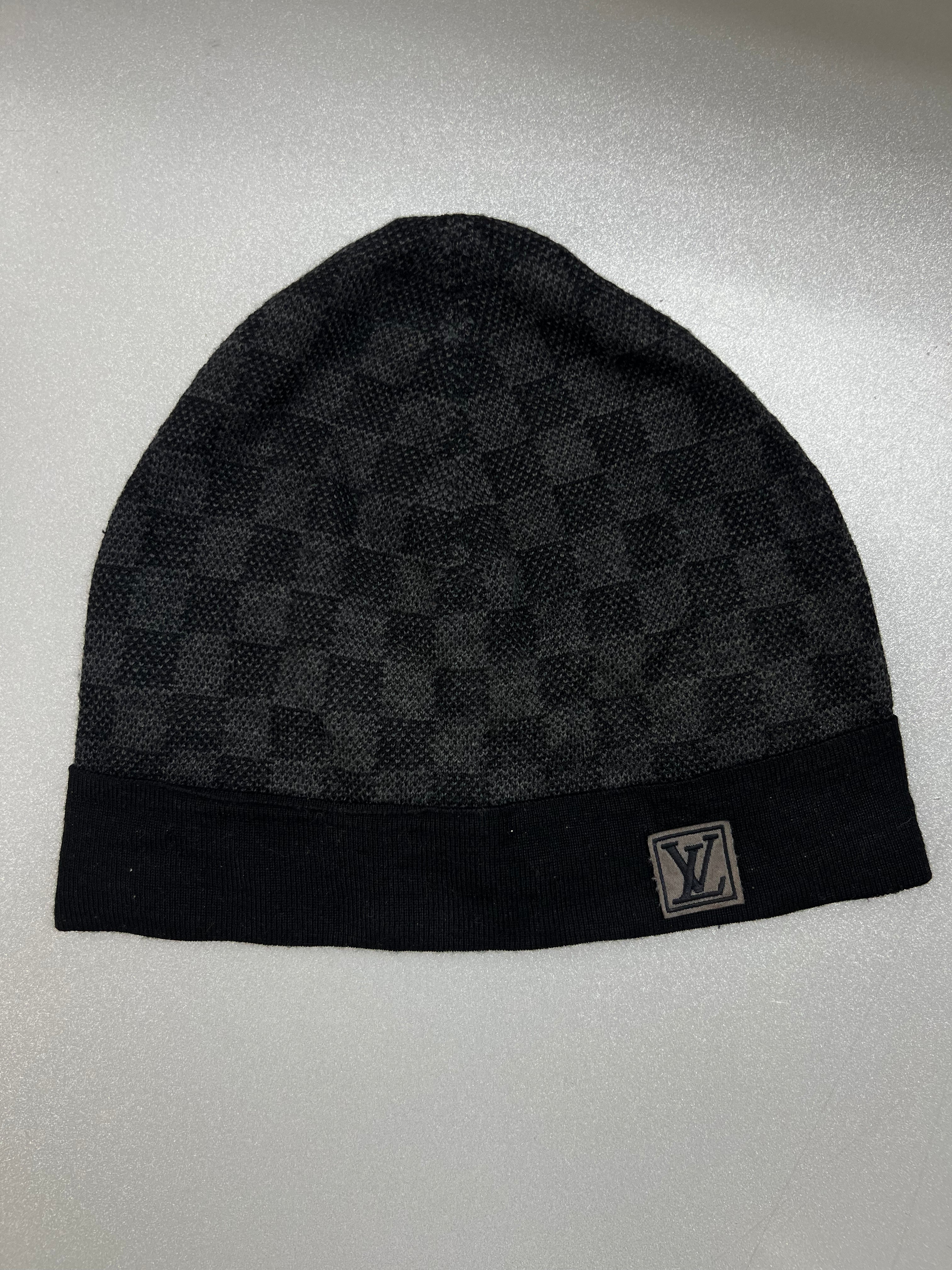 Louis Vuitton Black Damier (Needs Repair) Beanie