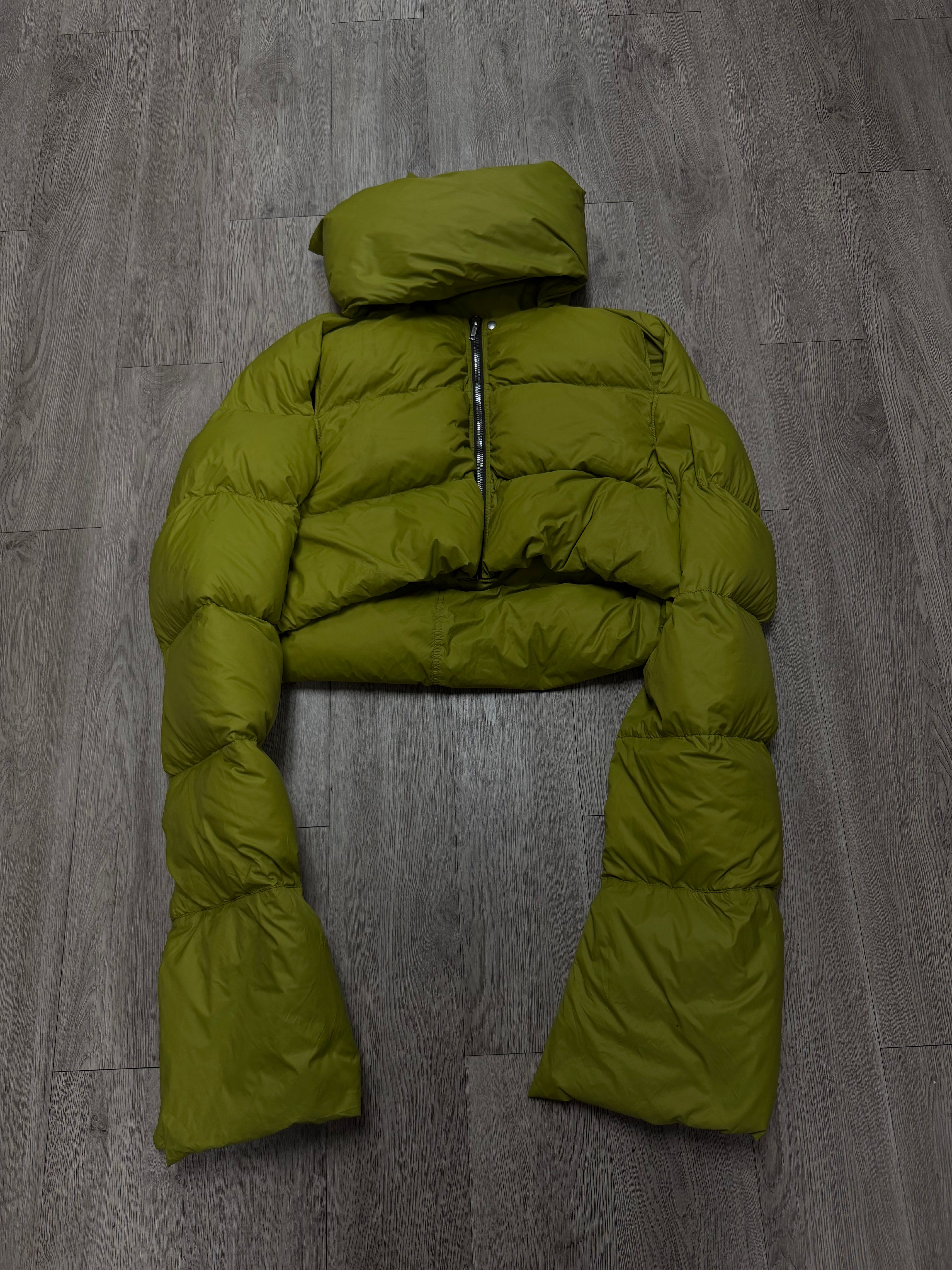 Rick Owens Lime Cropped (40) Puffer Jacket