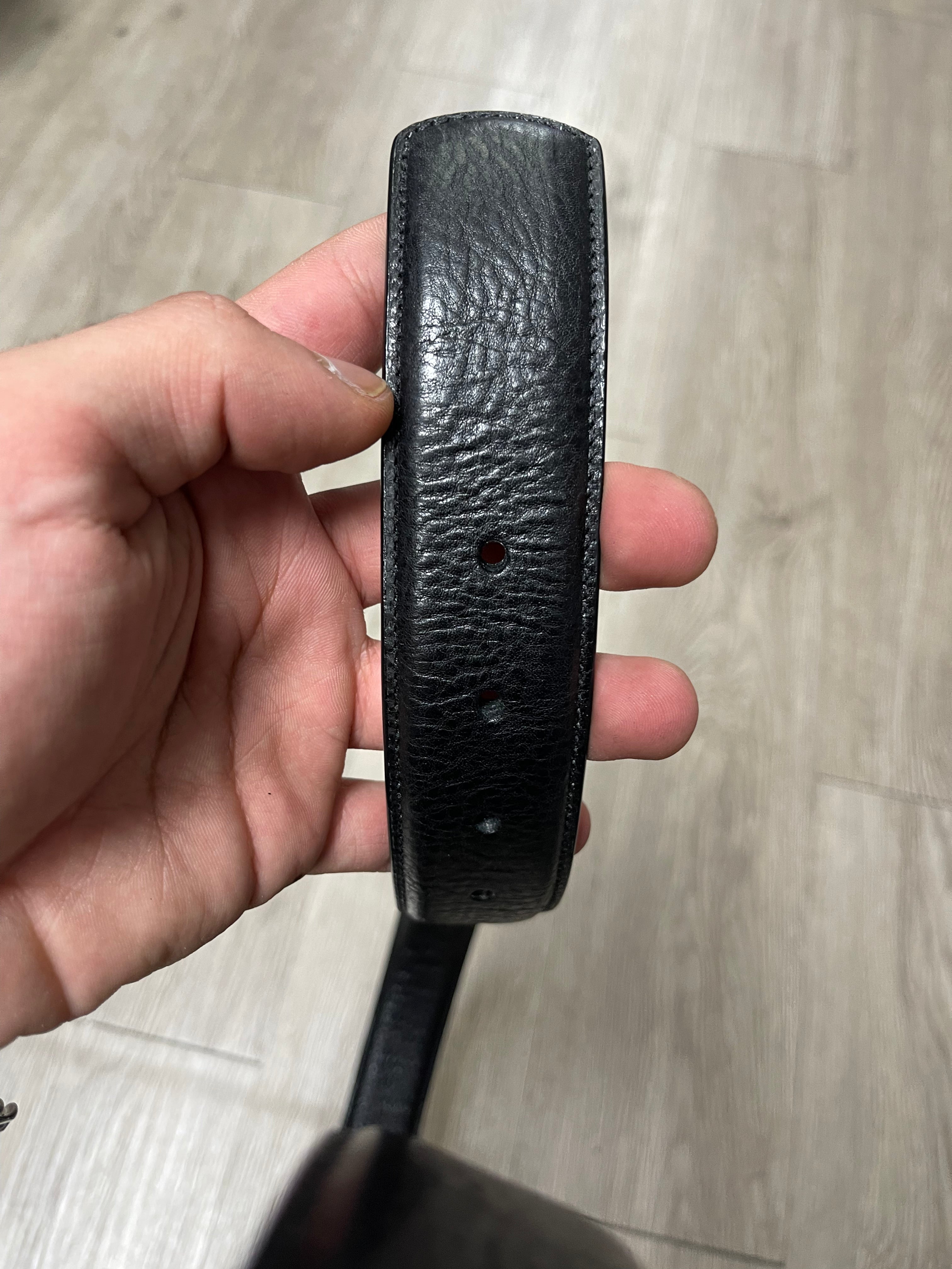 Chrome Hearts Black 1.5' Inch Strap Belt