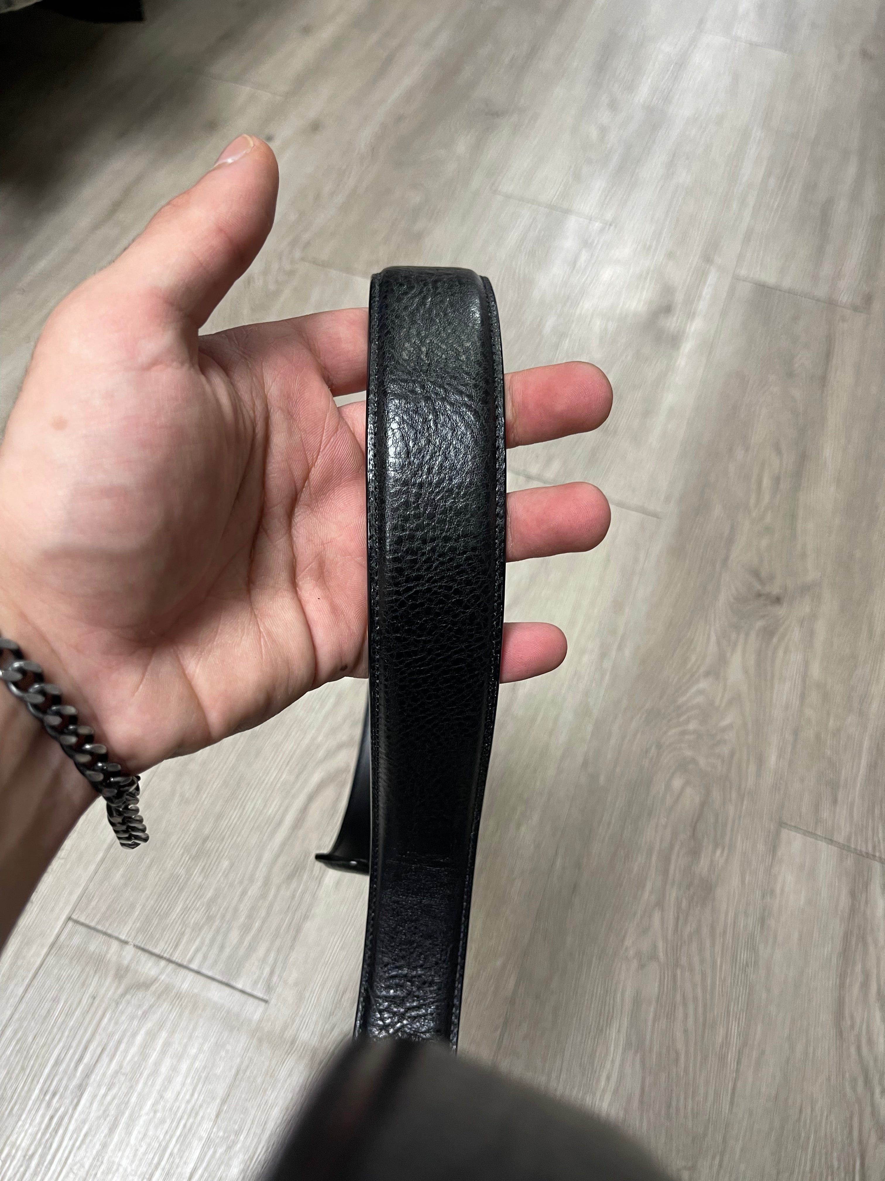 Chrome Hearts Black 1.5' Inch Strap Belt