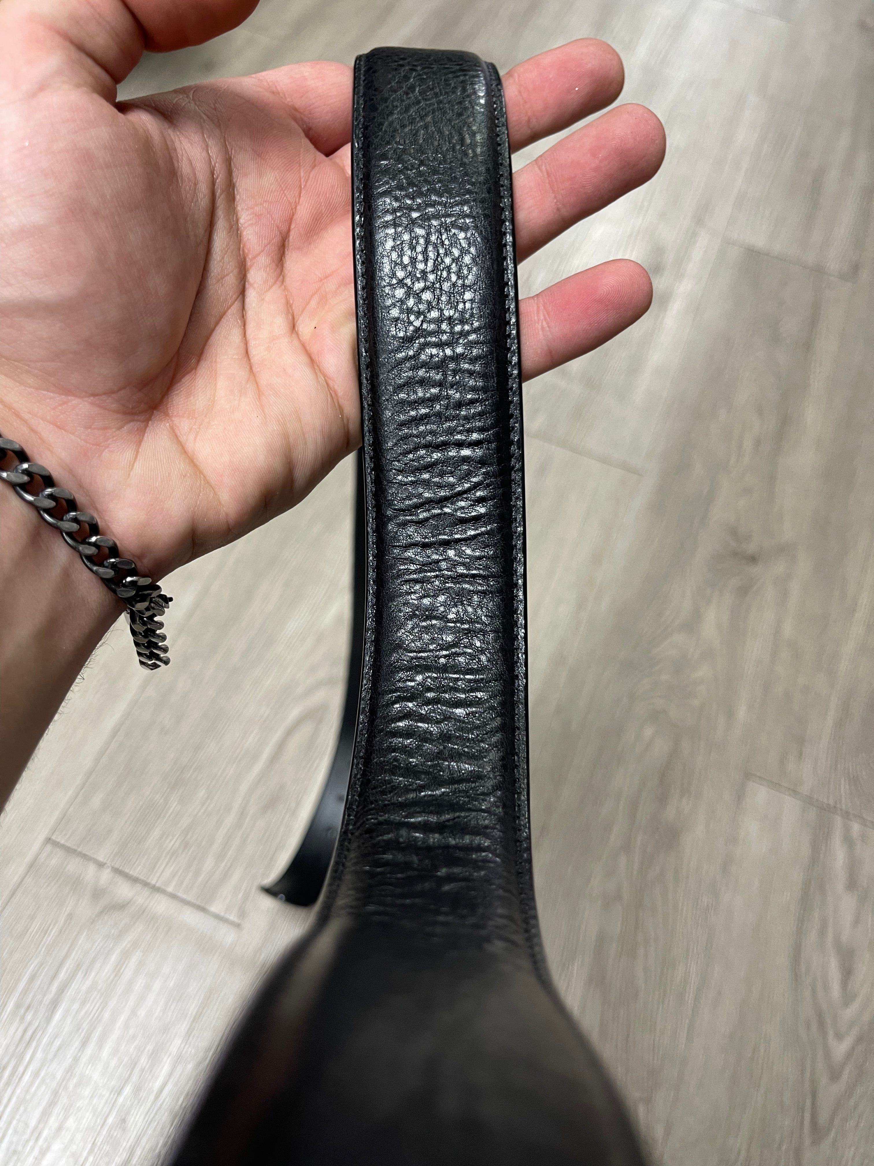 Chrome Hearts Black 1.5' Inch Strap Belt