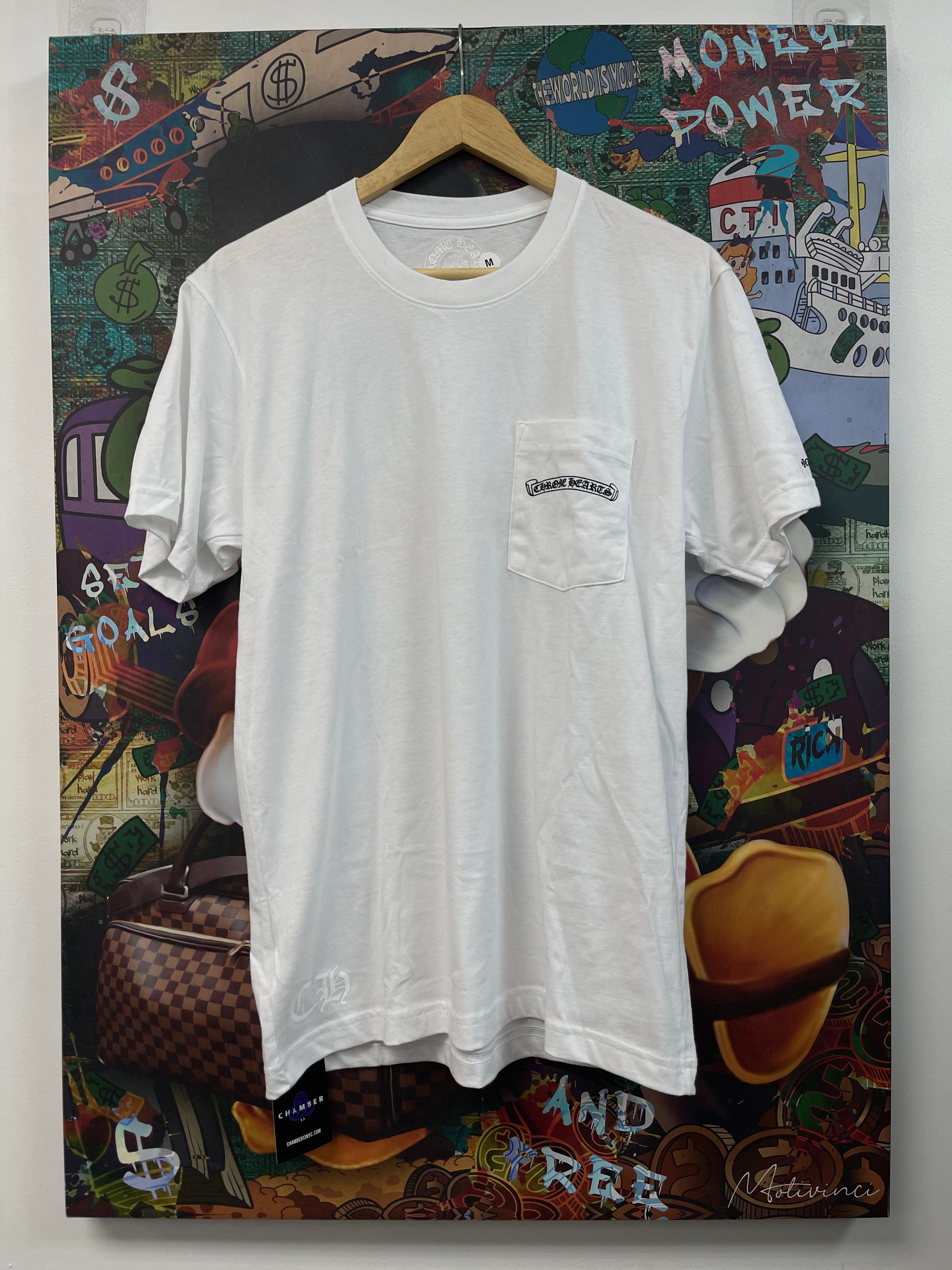 Chrome Hearts White Scroll Logo Tee