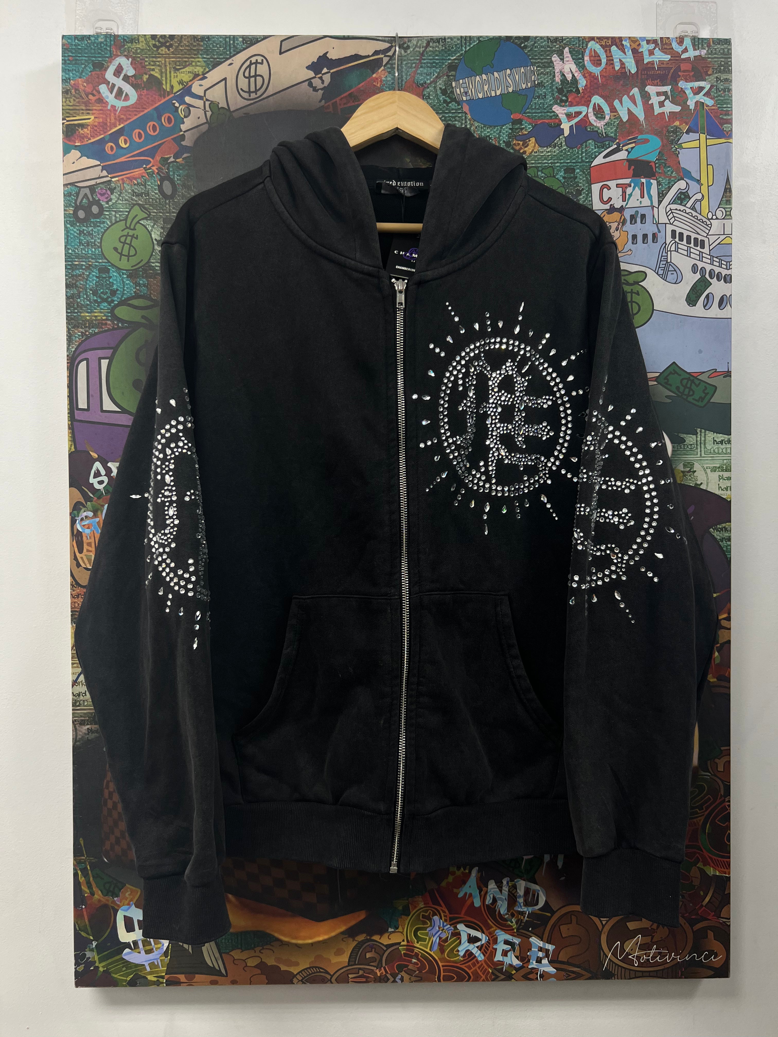 Mixed Emotion Grey Eclipse Zip Up Hoodie