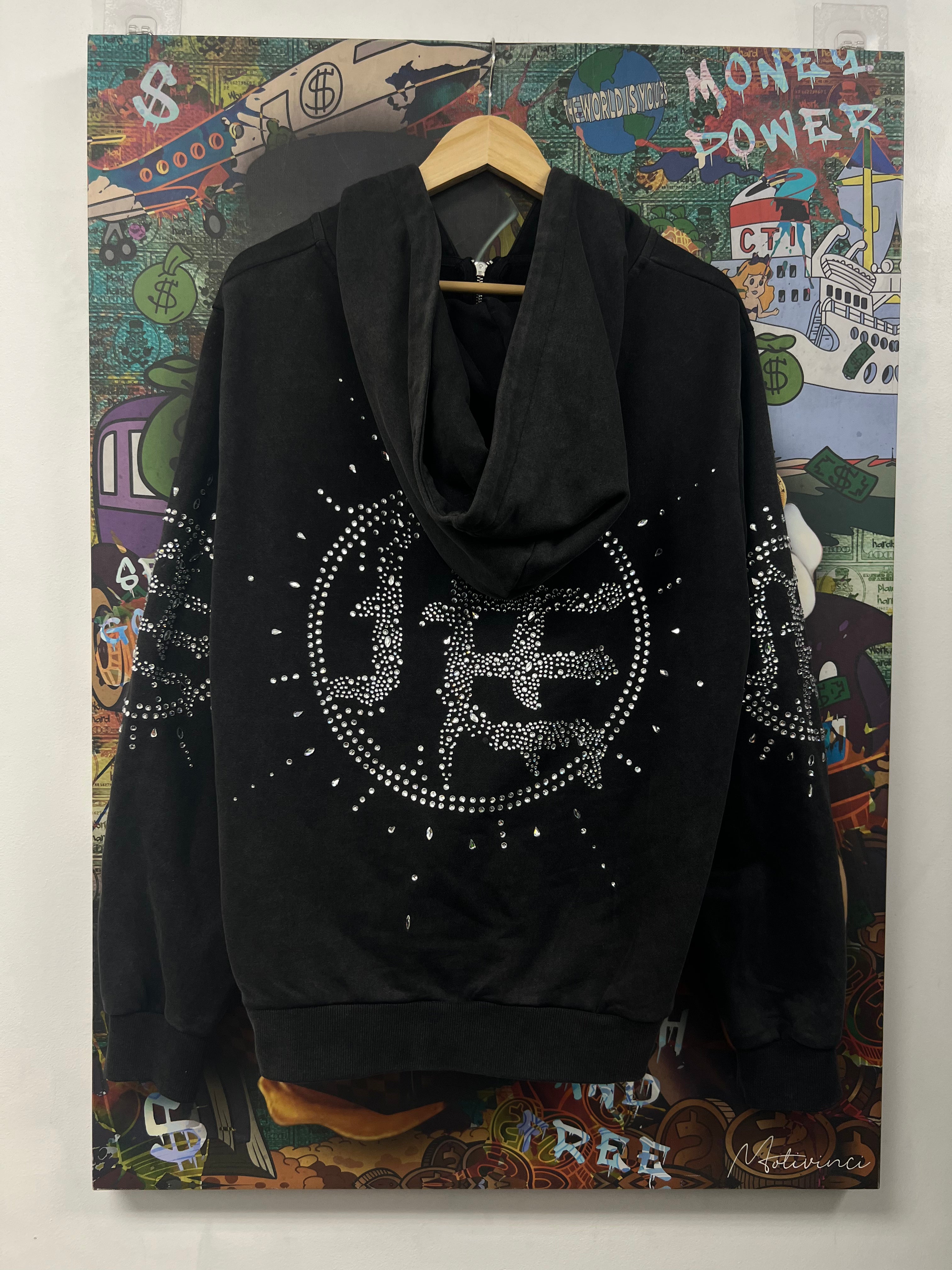 Mixed Emotion Grey Eclipse Zip Up Hoodie