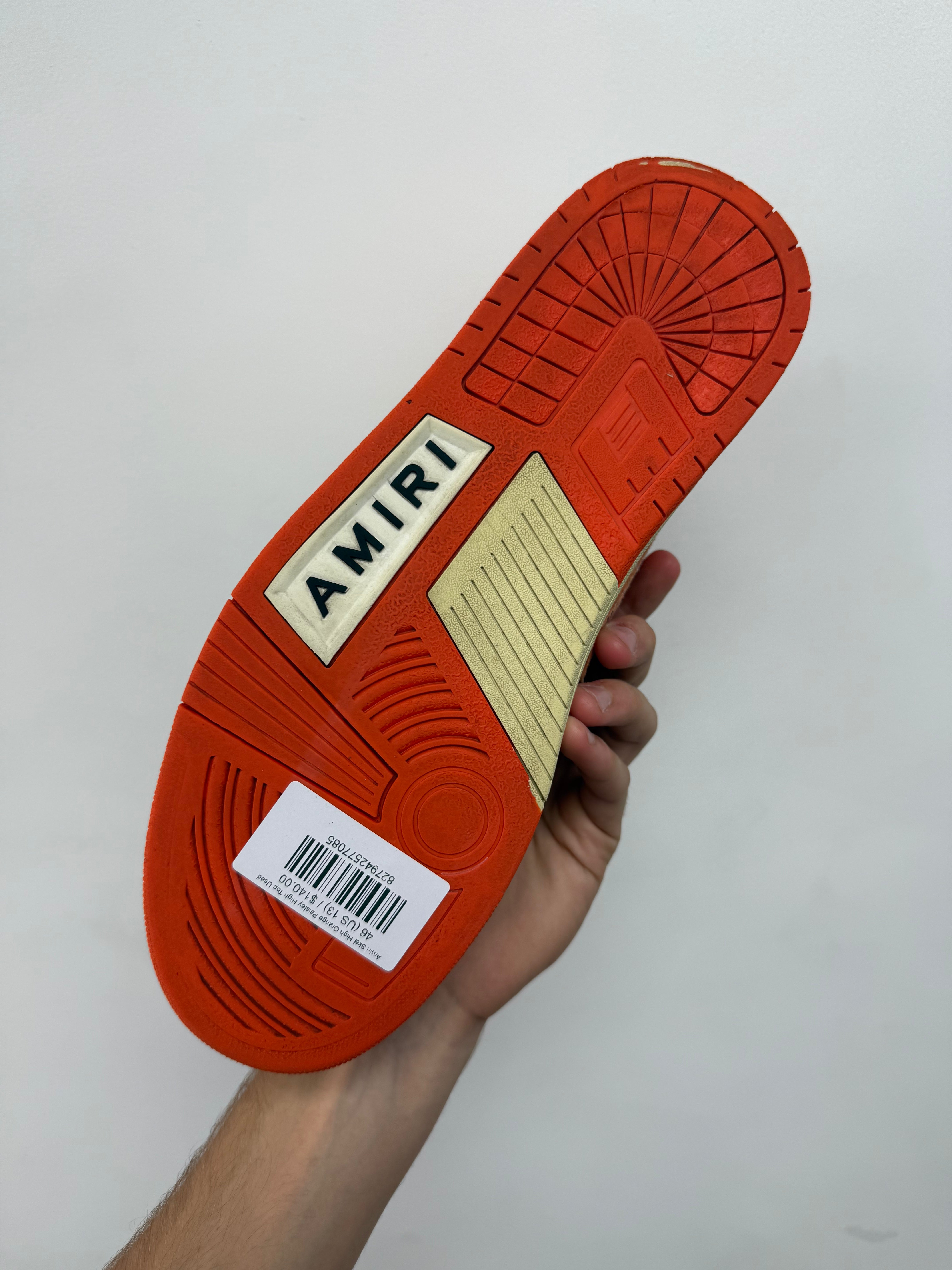 Amiri Skel High Orange Paisley High Top Used