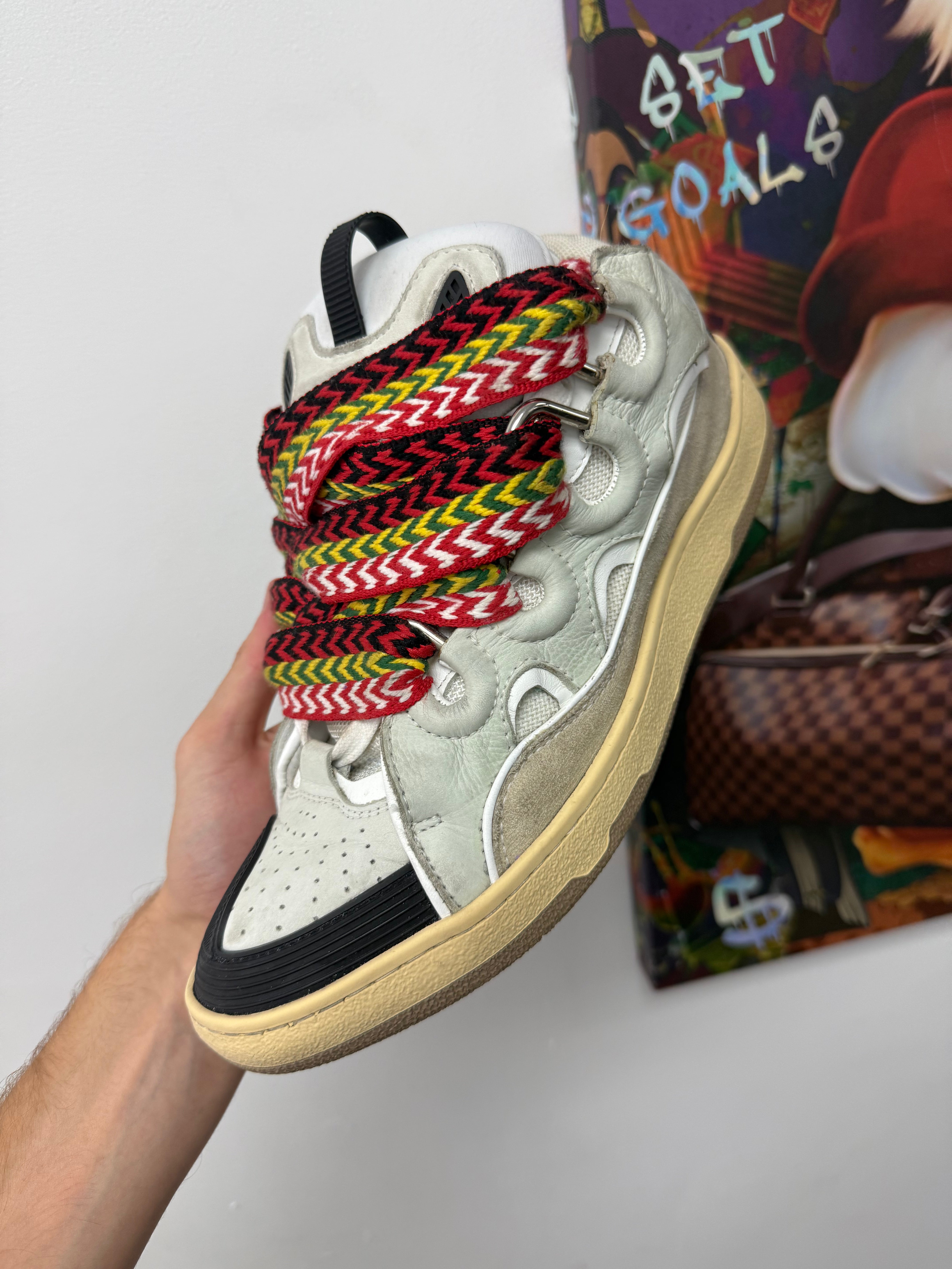 Lanvin Curb White Cream (NO INSOLE) Used No Box