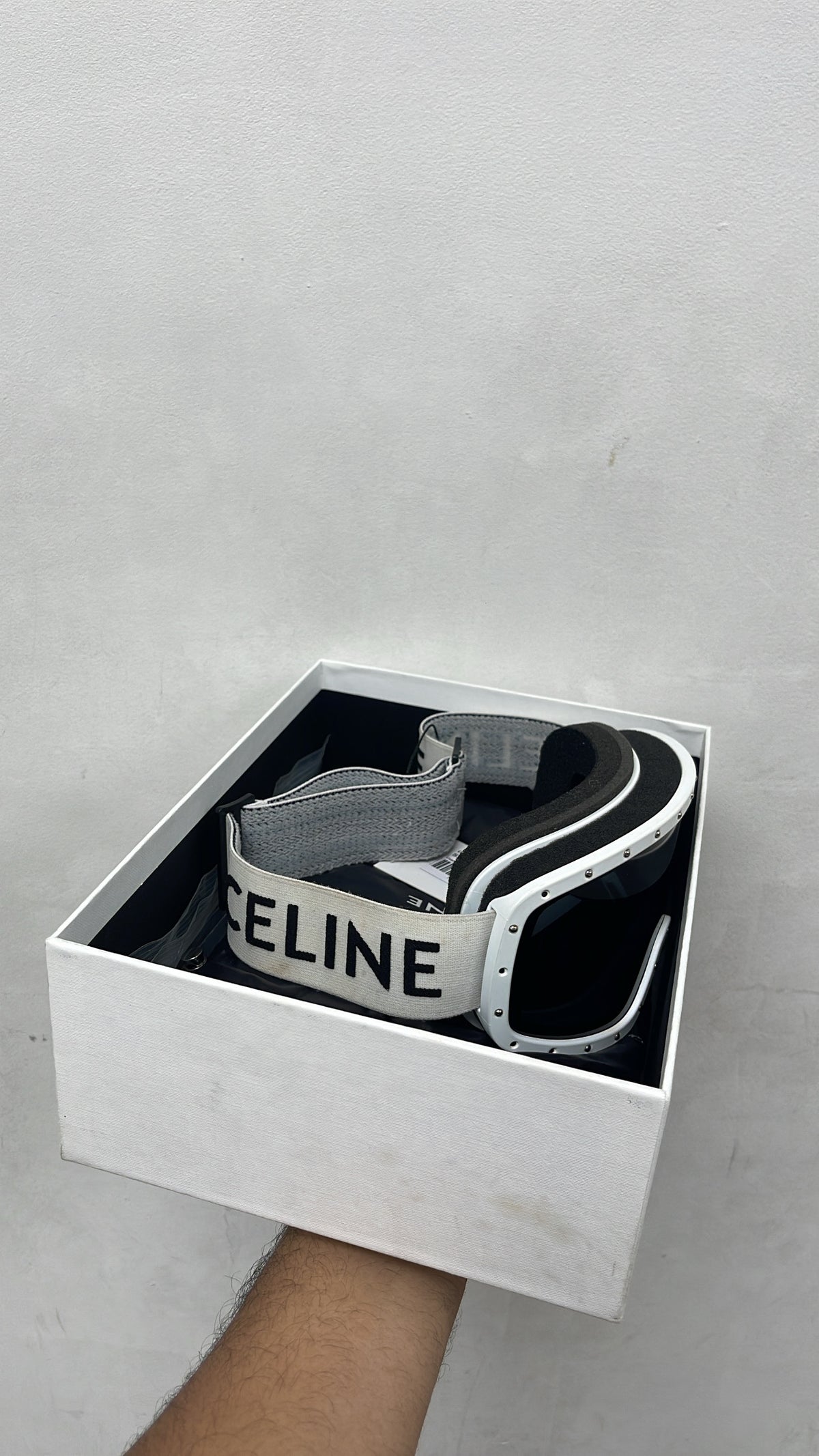 Celine White Ski Goggles Sunglasses