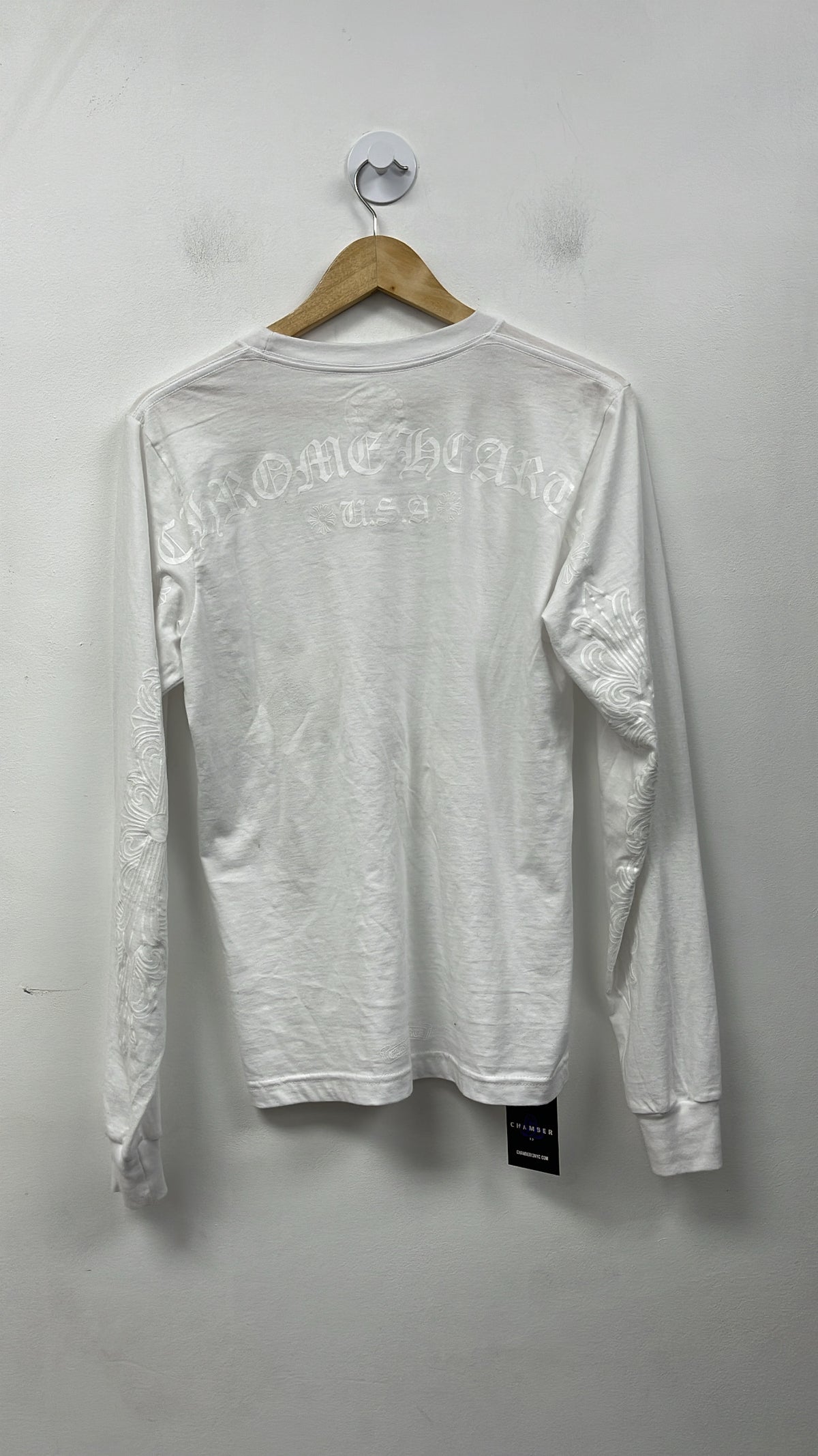Chrome Hearts White Online Floral Horseshoe Long Sleeve