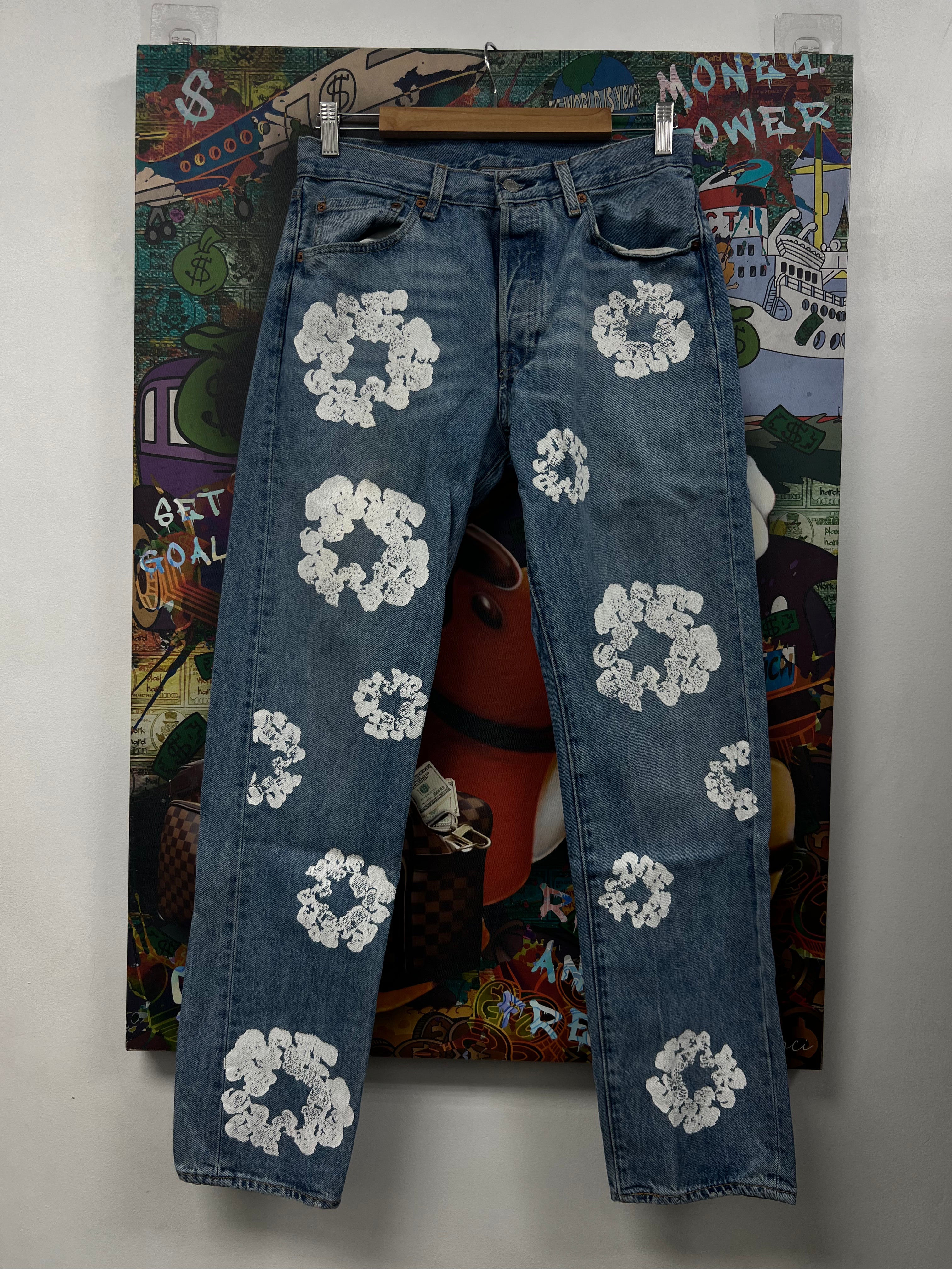 Denim Tears Light Wash Wreath Jeans