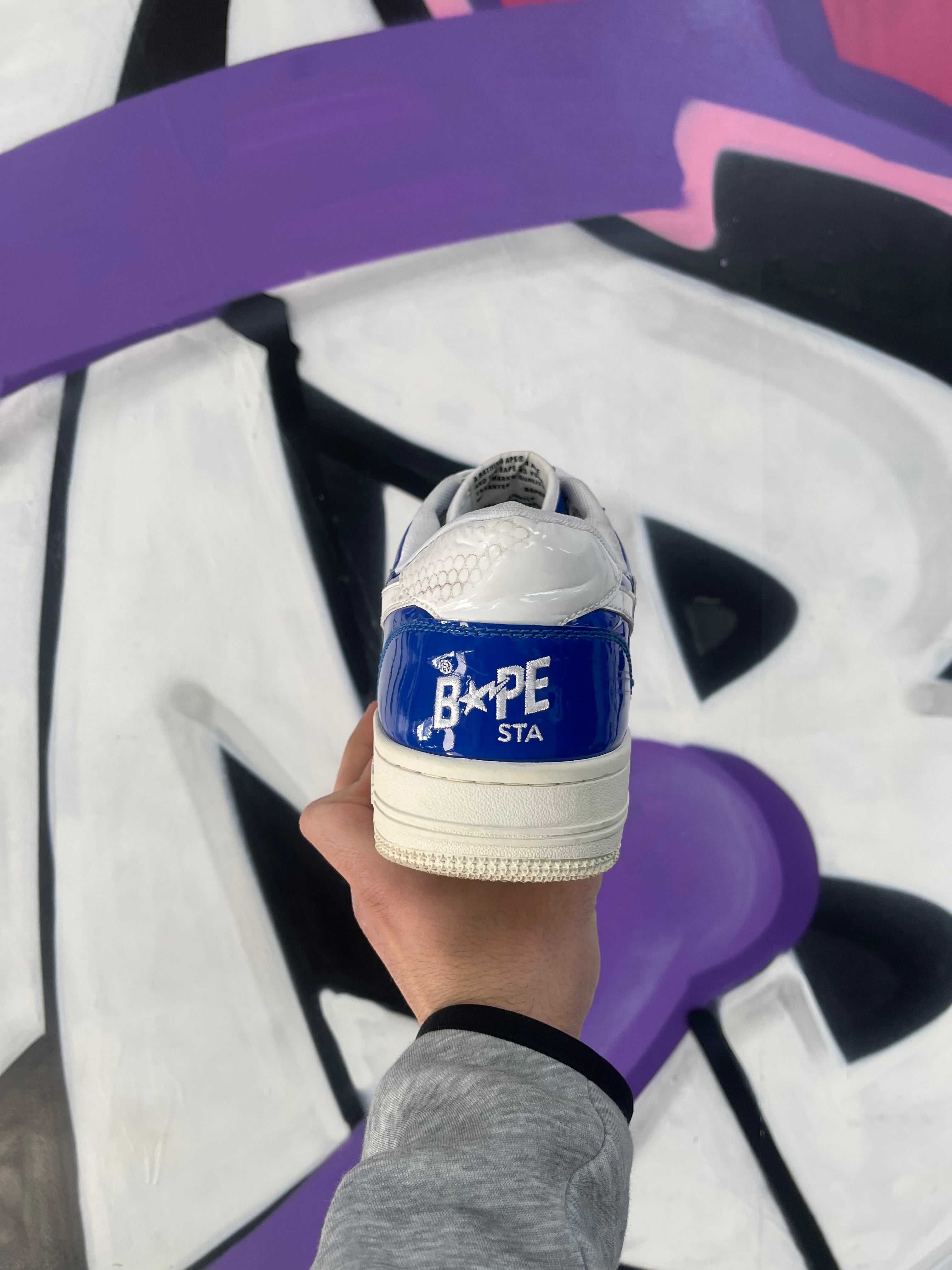 Bape Blue White Bapesta Sneakers