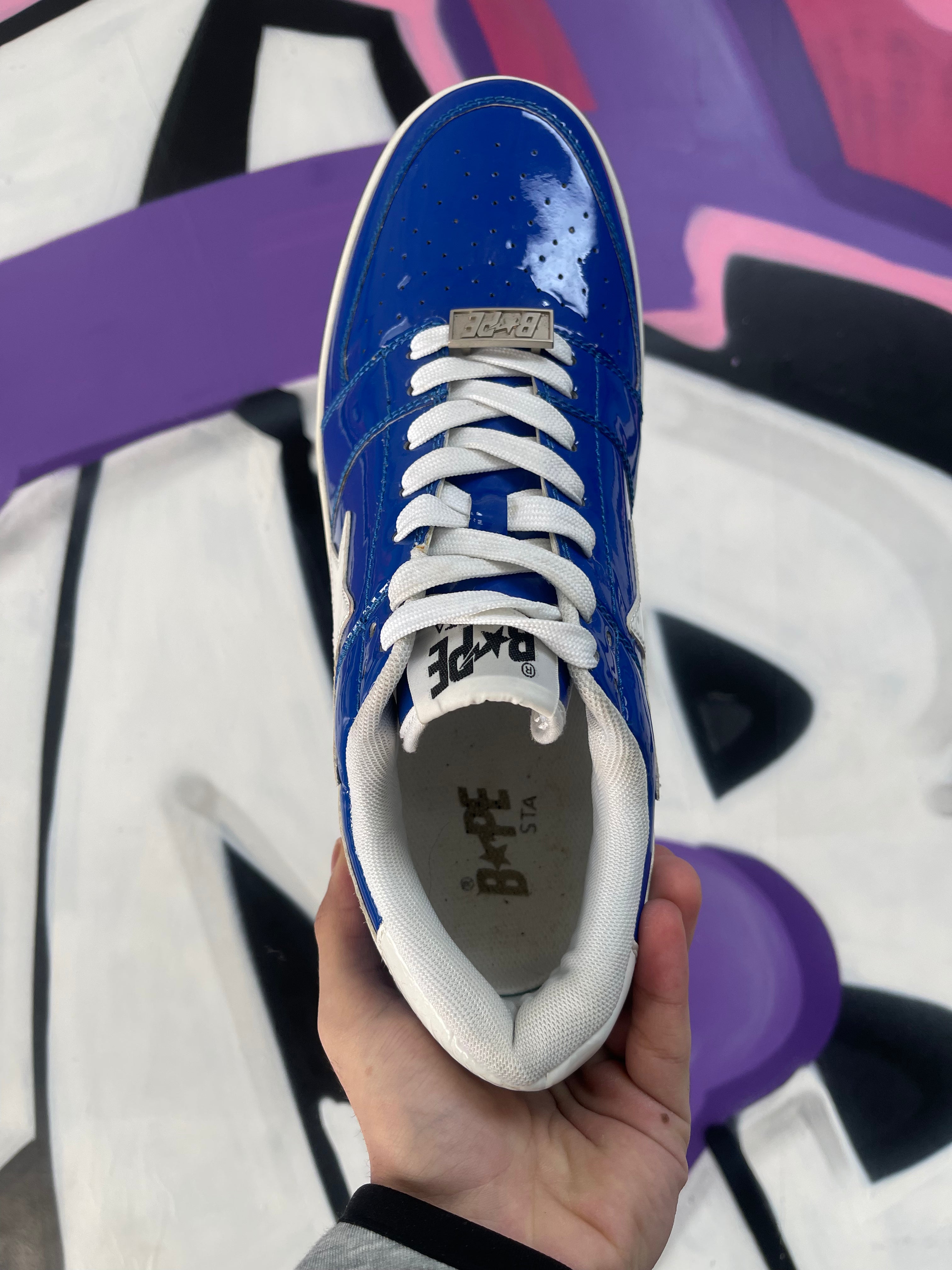 Bape Blue White Bapesta Sneakers