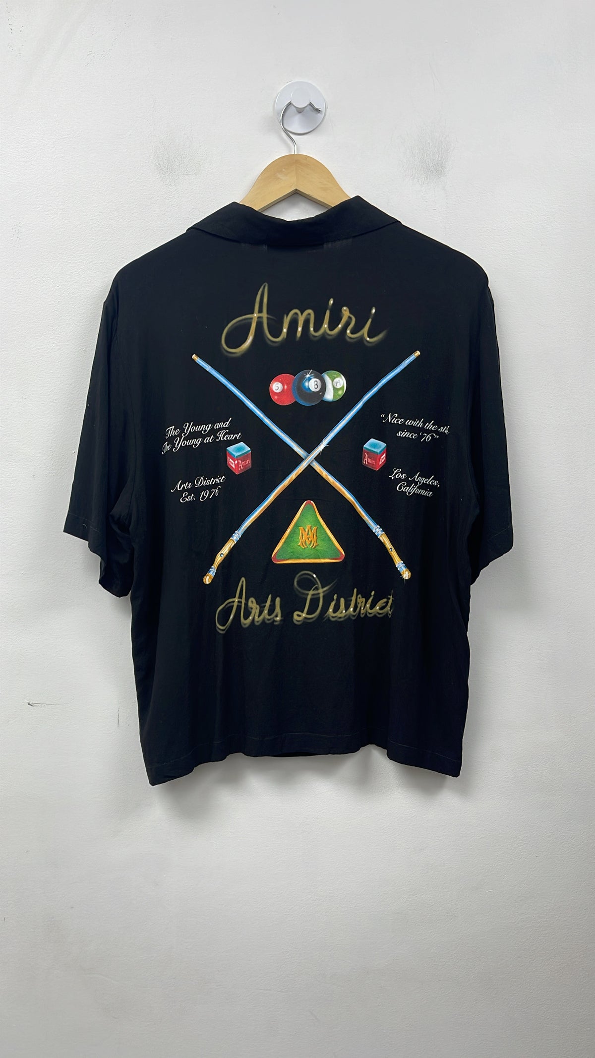 Amiri Black Billiards Button Up