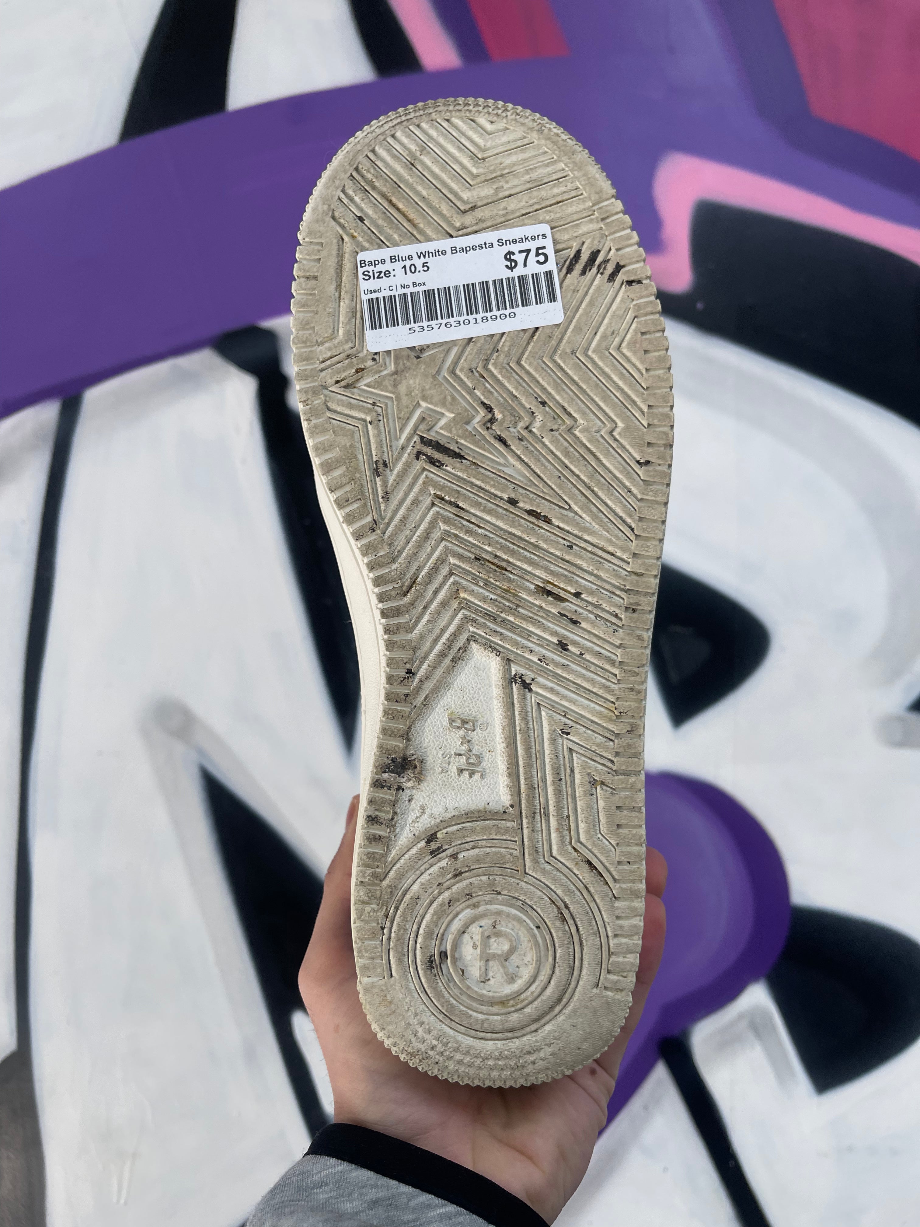 Bape Blue White Bapesta Sneakers