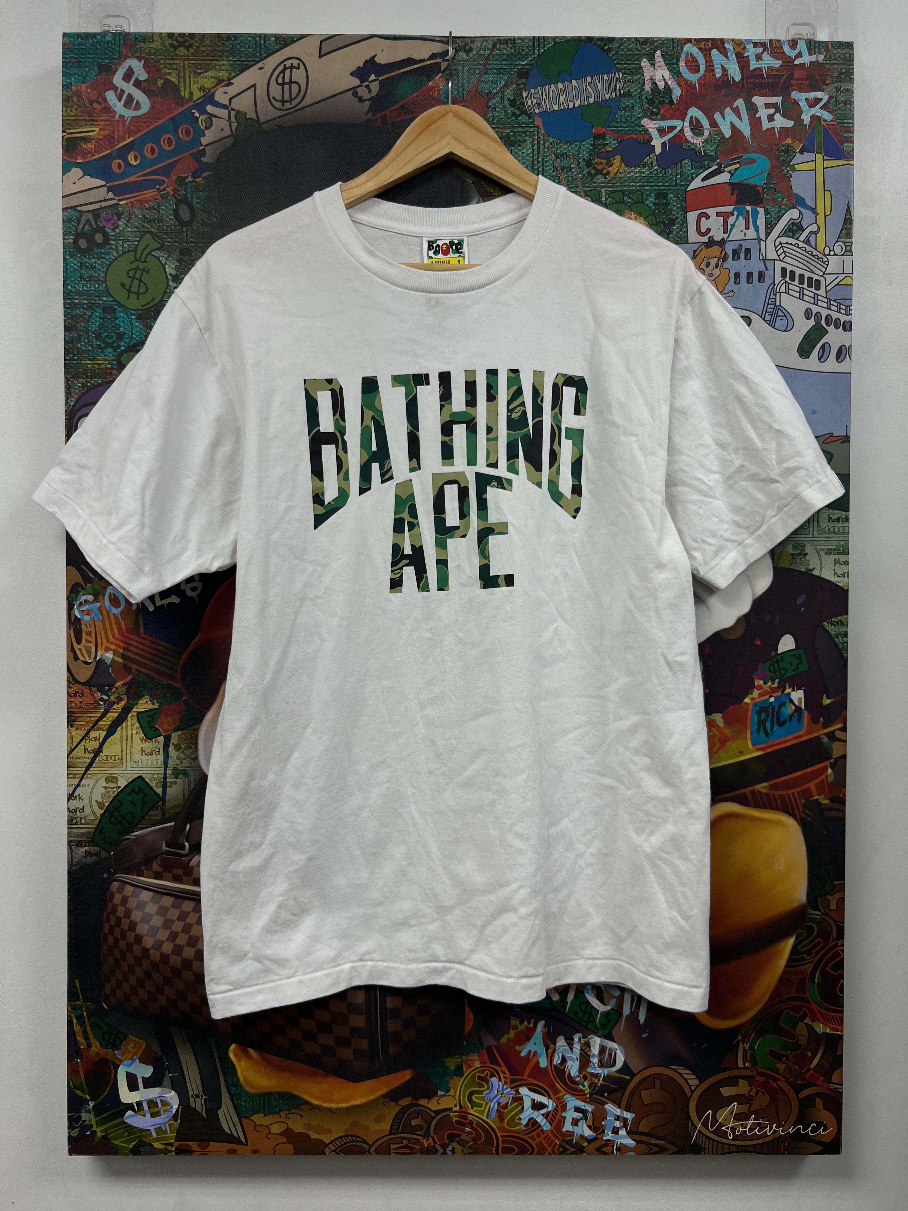 BAPE White Camo Classic Logo Tee
