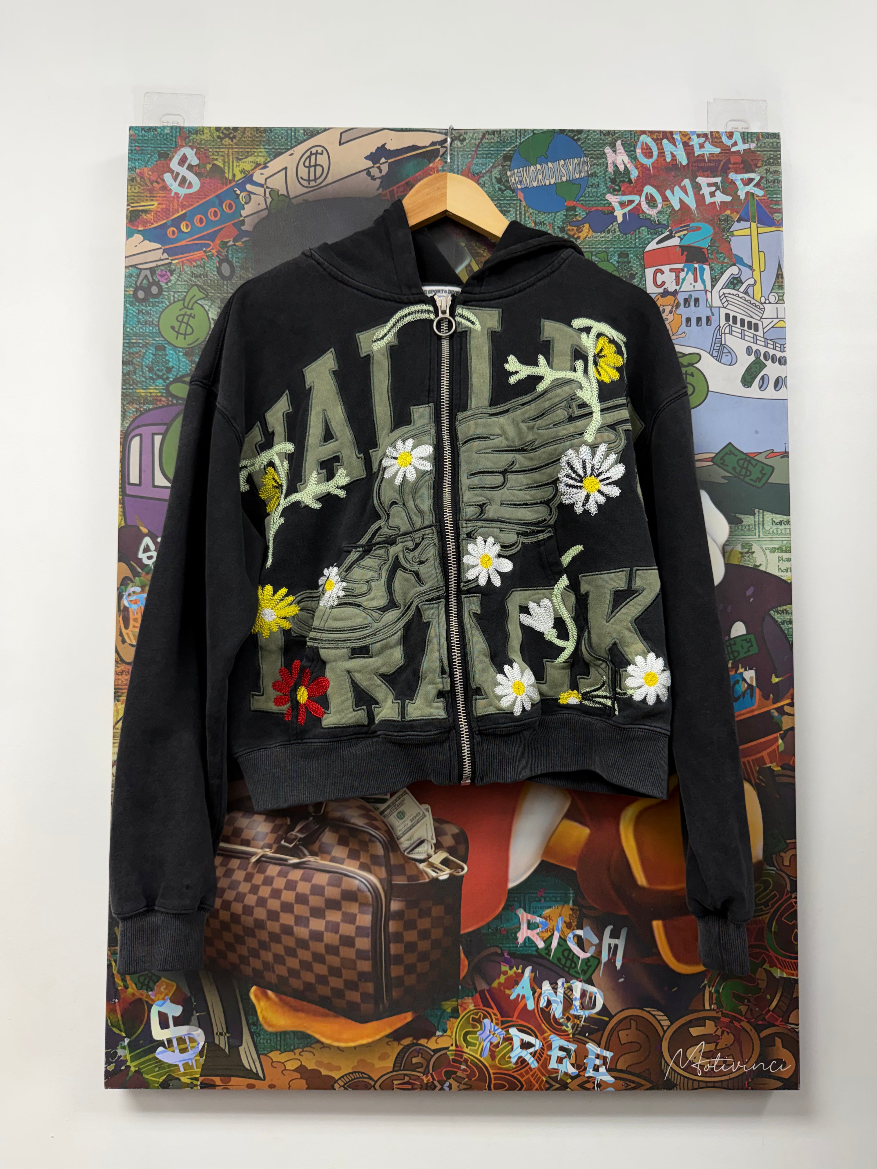 Vale Midnight Garden Zip Up Hoodie