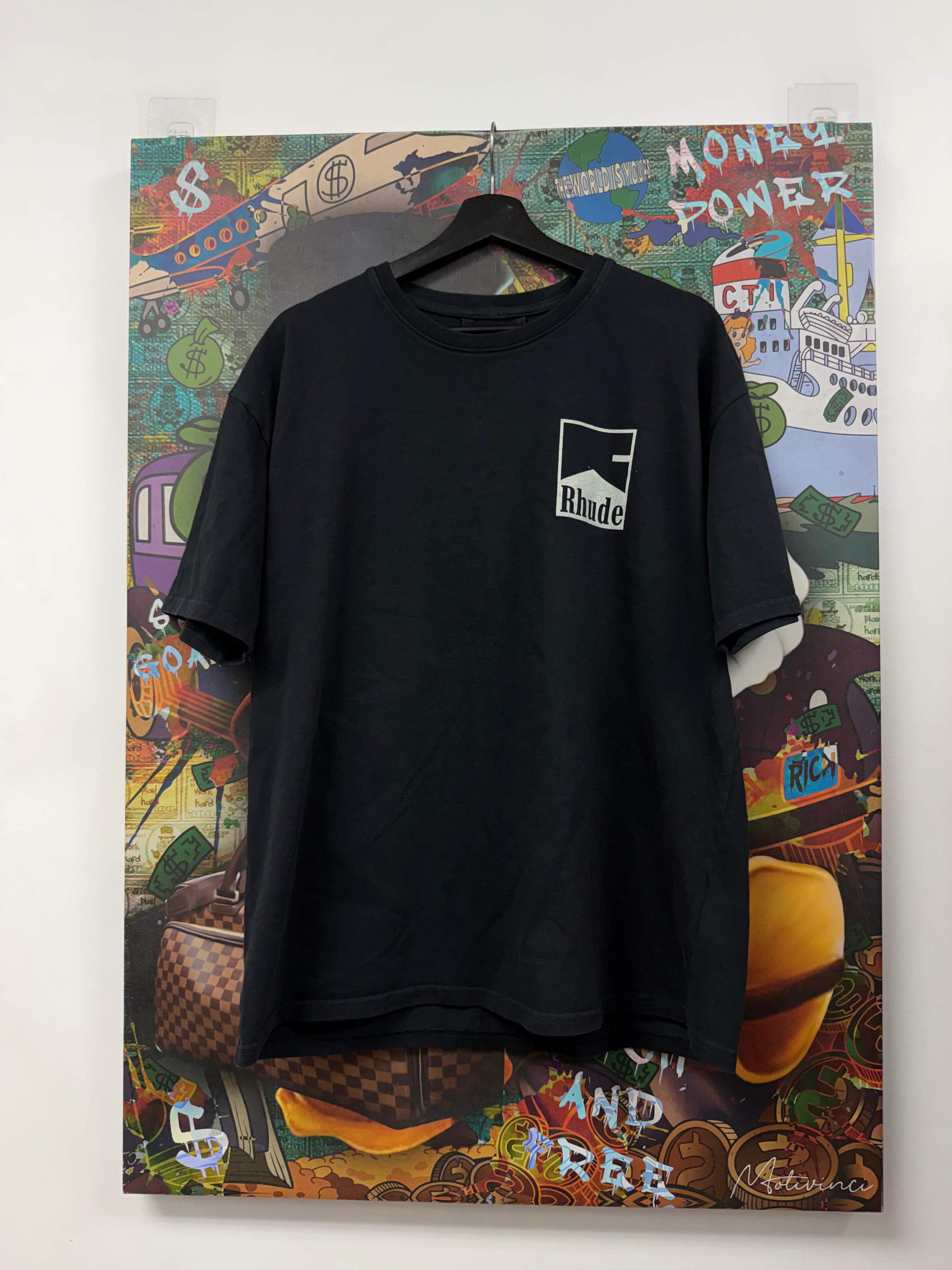 Rhude Black Logo Tee