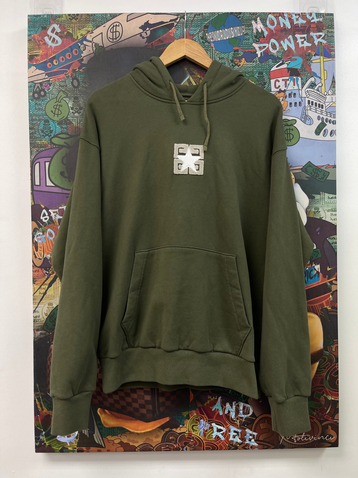 Givenchy Olive 4G Star Logo Hoodie