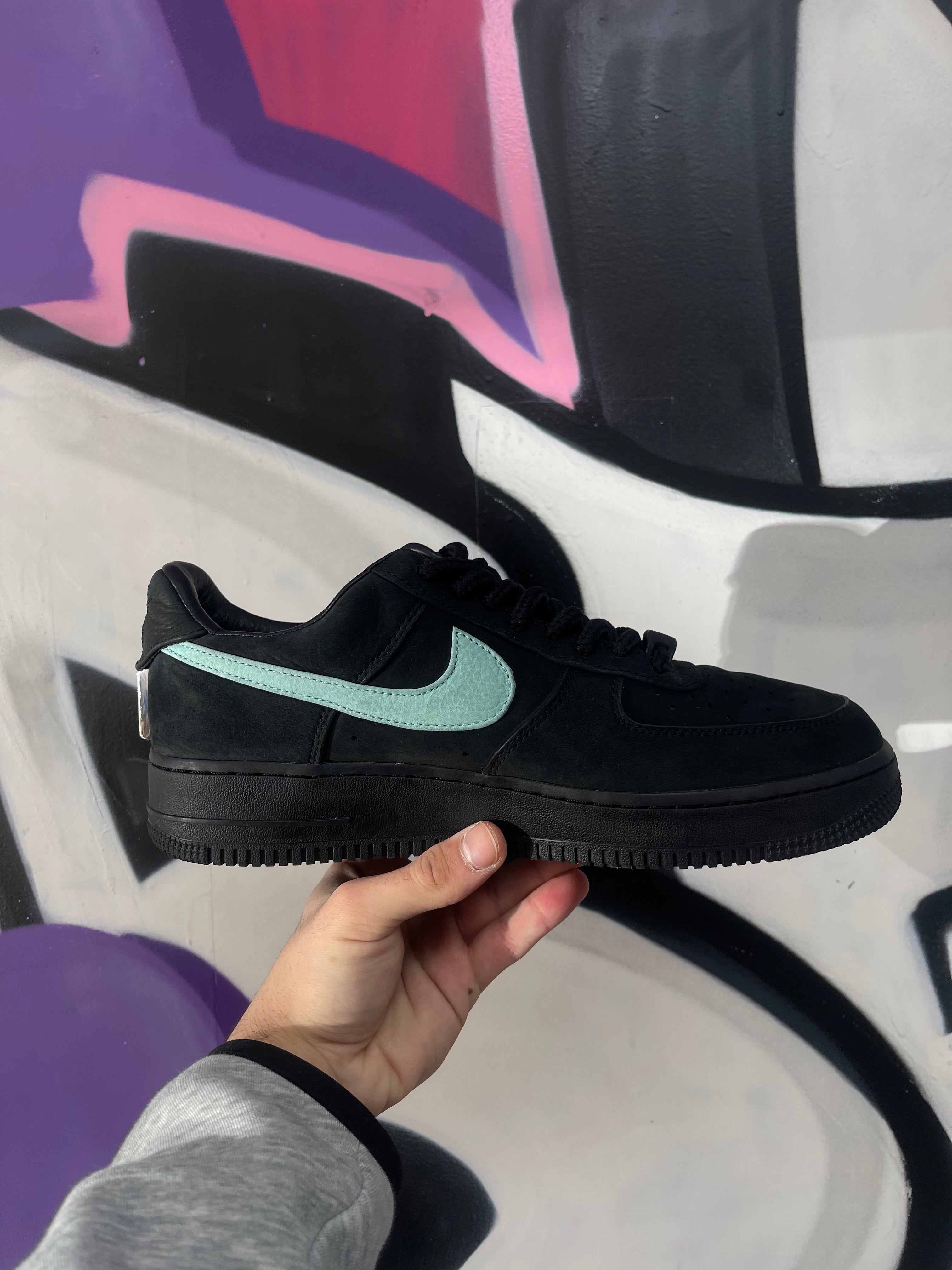 Nike x Tiffany AF1 Black Teal Sneakers