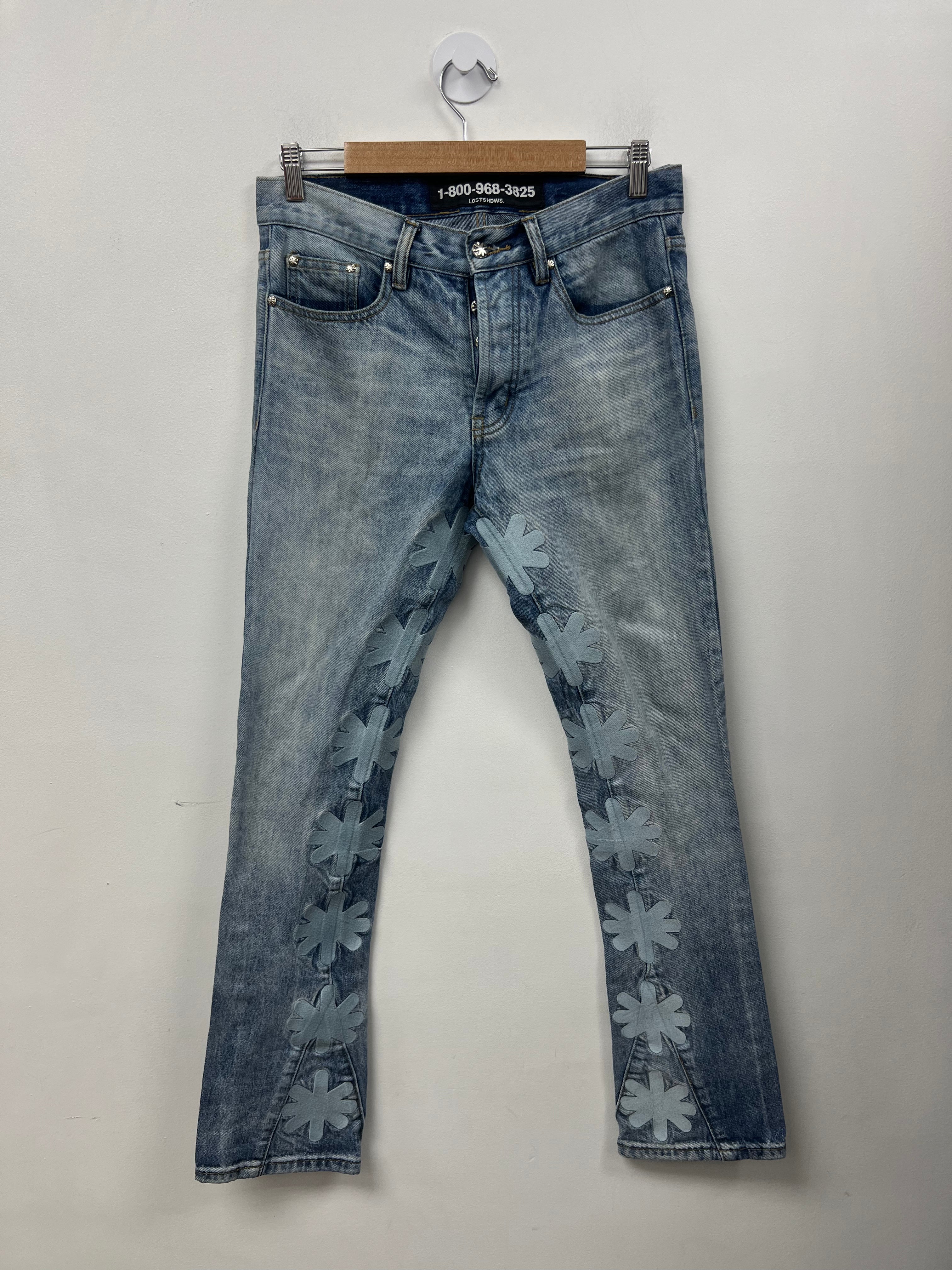 LOSTSHDWS Light Wash Baby Blue Jeans