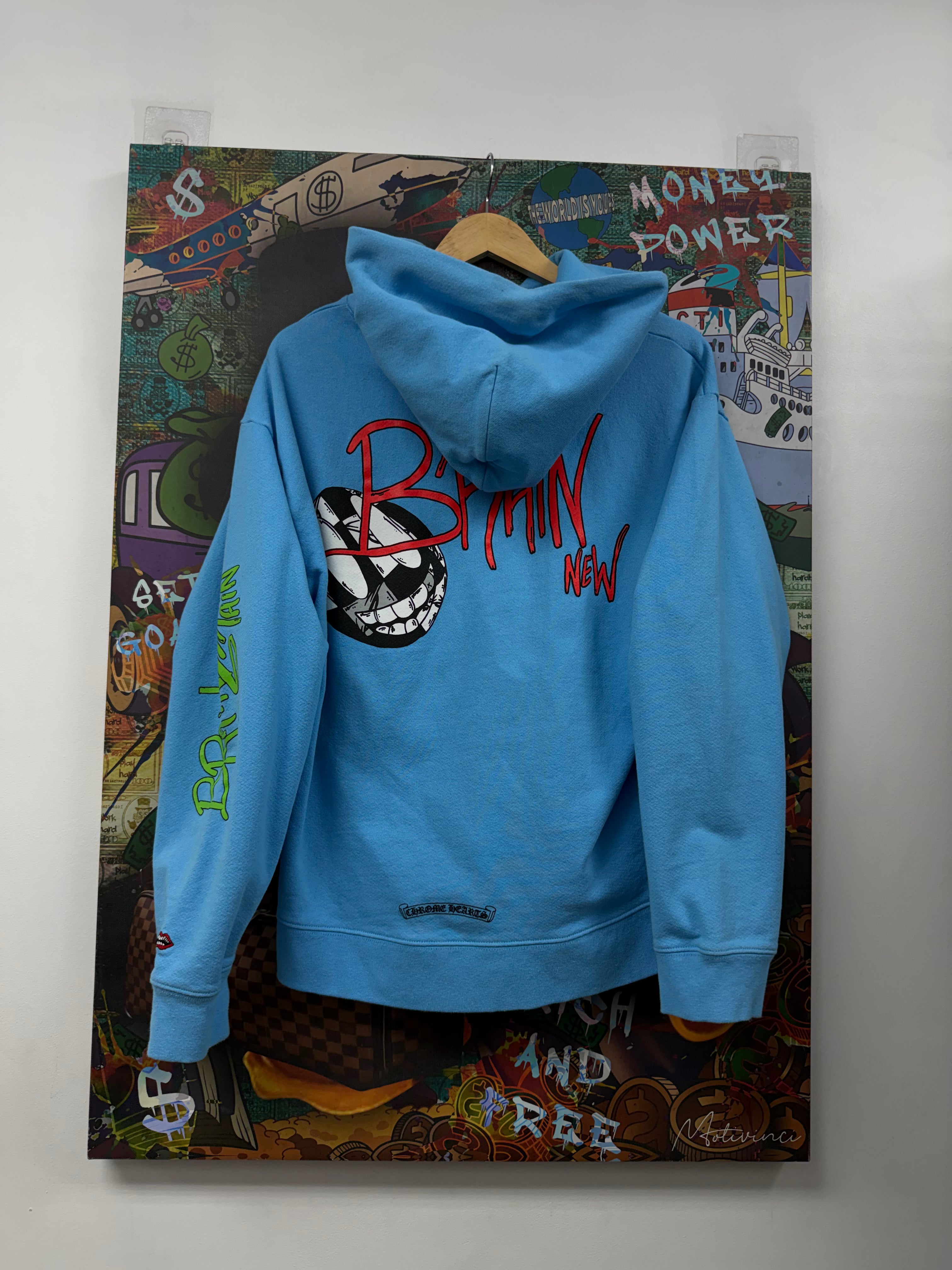 Chrome Hearts Baby Blue Matty Boy Brain New Pullover Hoodie