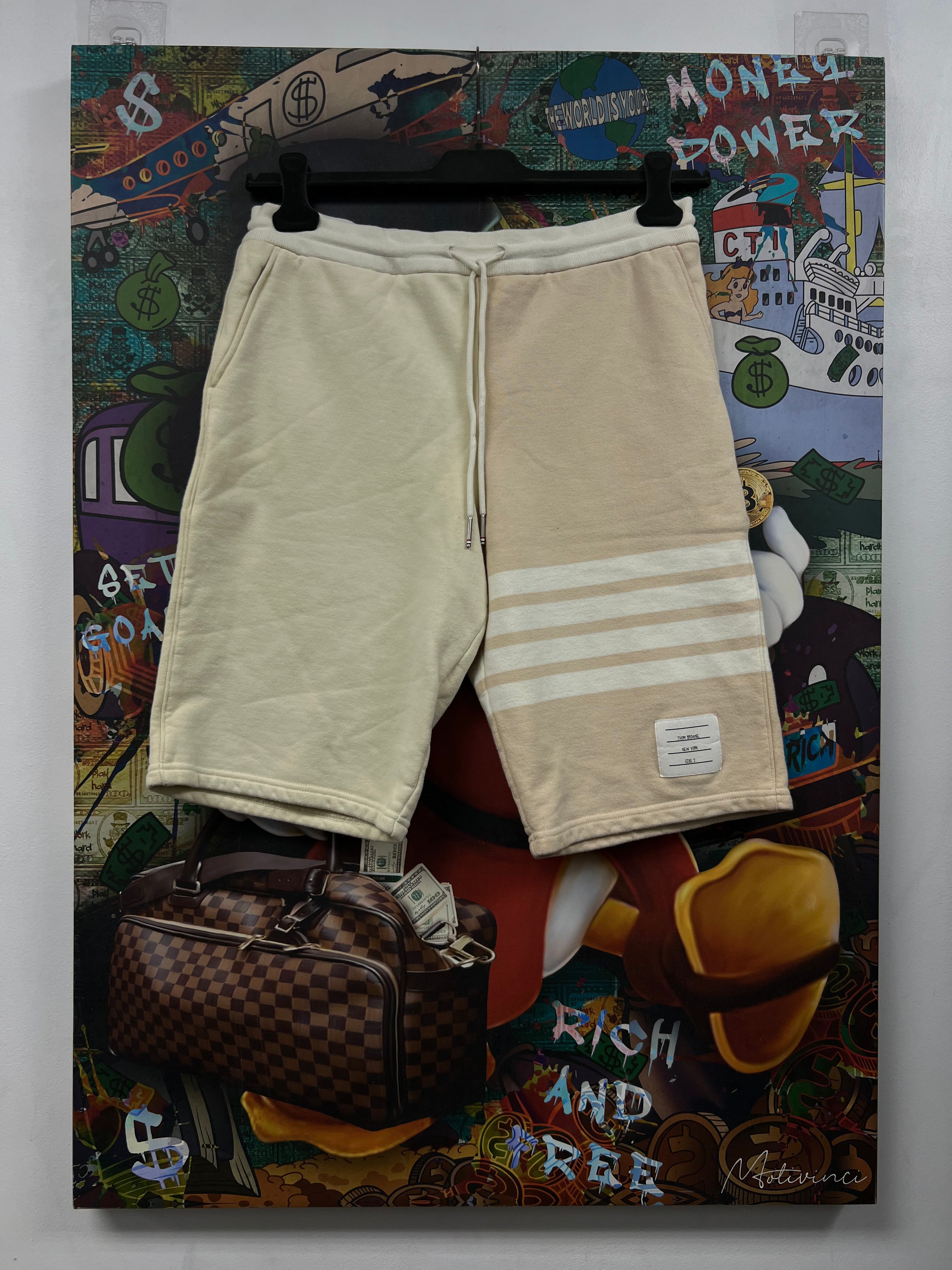 Thom Browne Cream 4 Bar (2) Shorts
