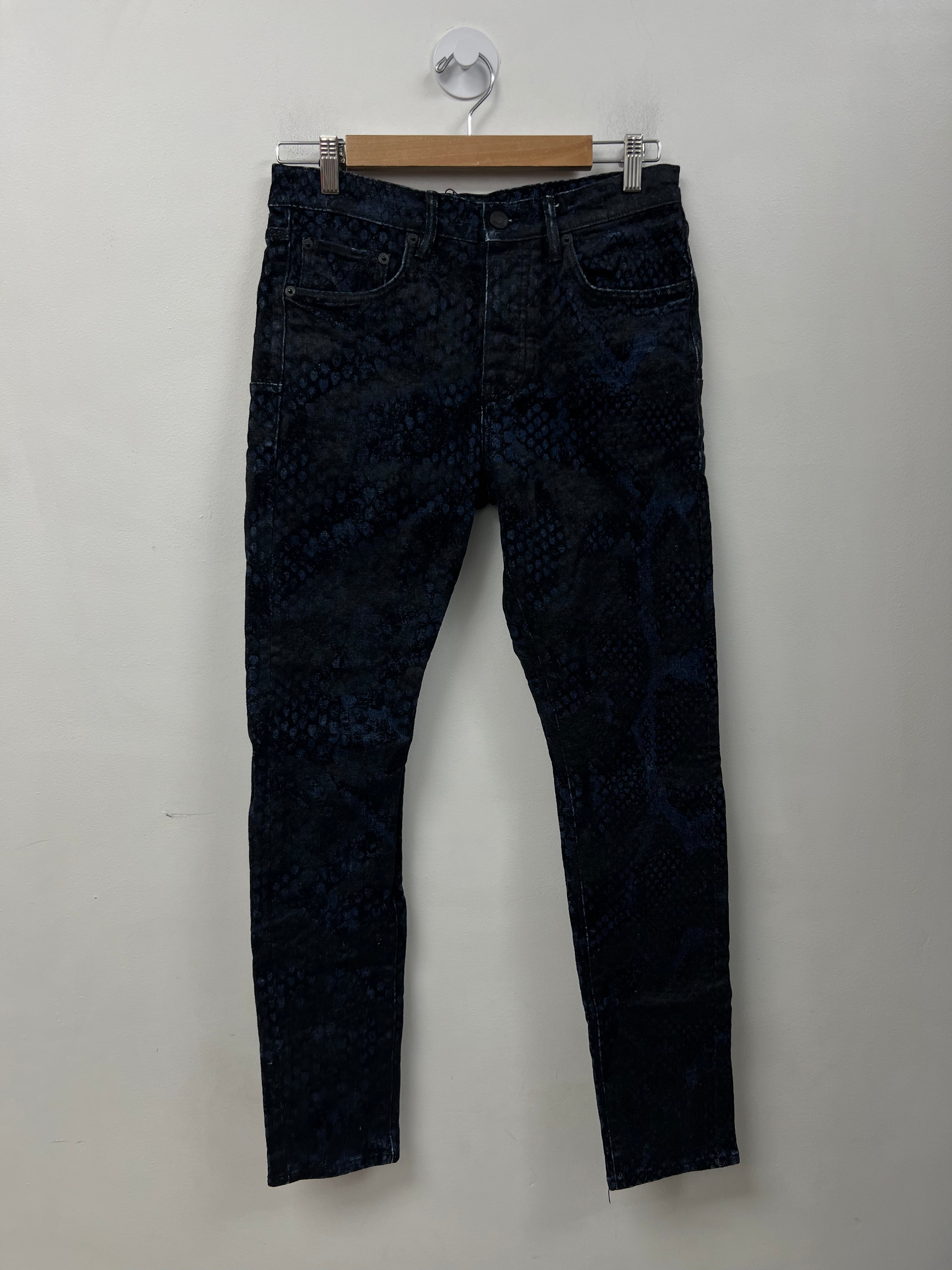 Purple Brand Navy Black Velour Jeans