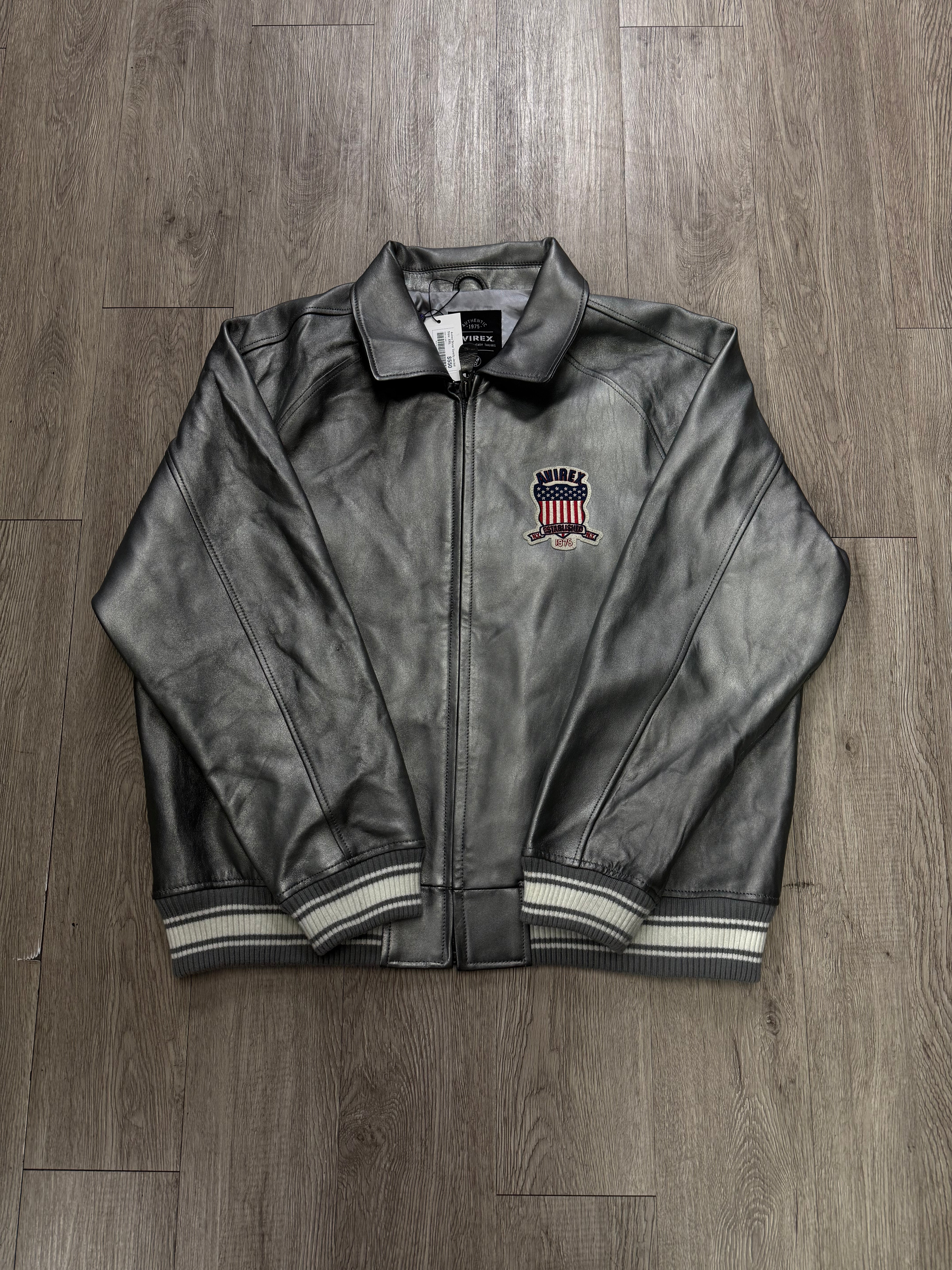 Avirex Silver Varsity Jacket