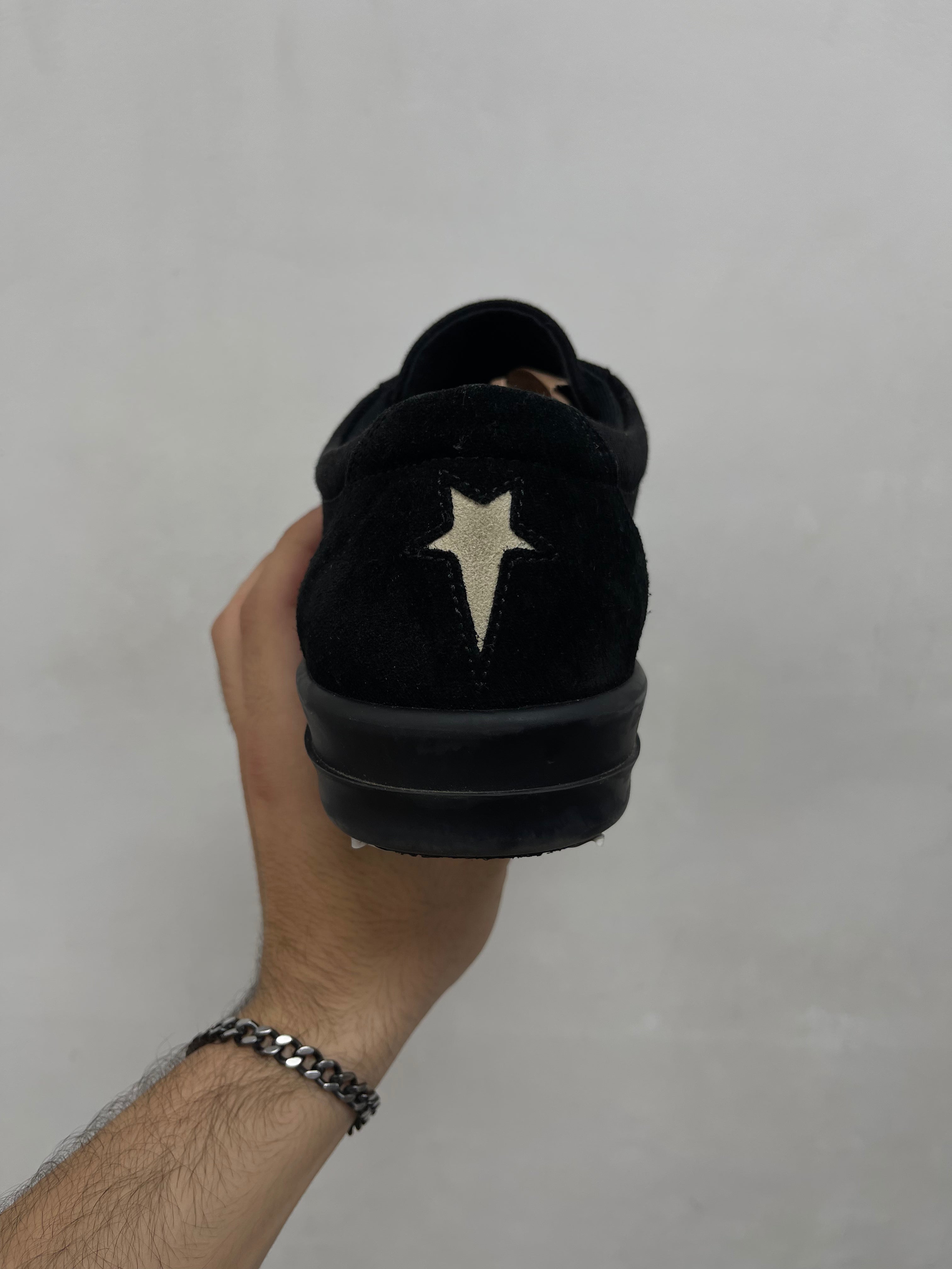 Rick Owens Triple Black Penta Vintage Low Sneakers