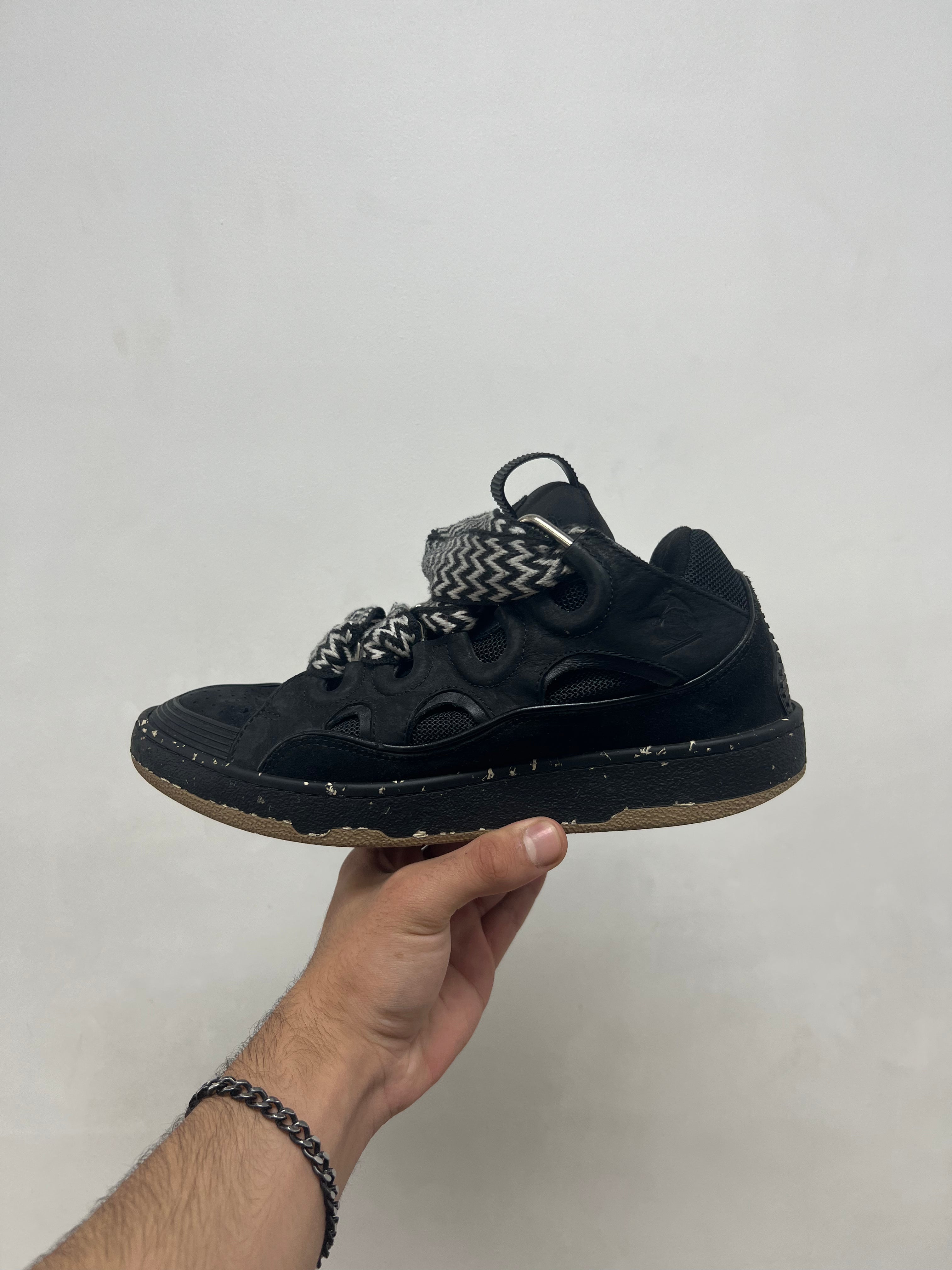 Lanvin Black White Gum Curb Sneakers