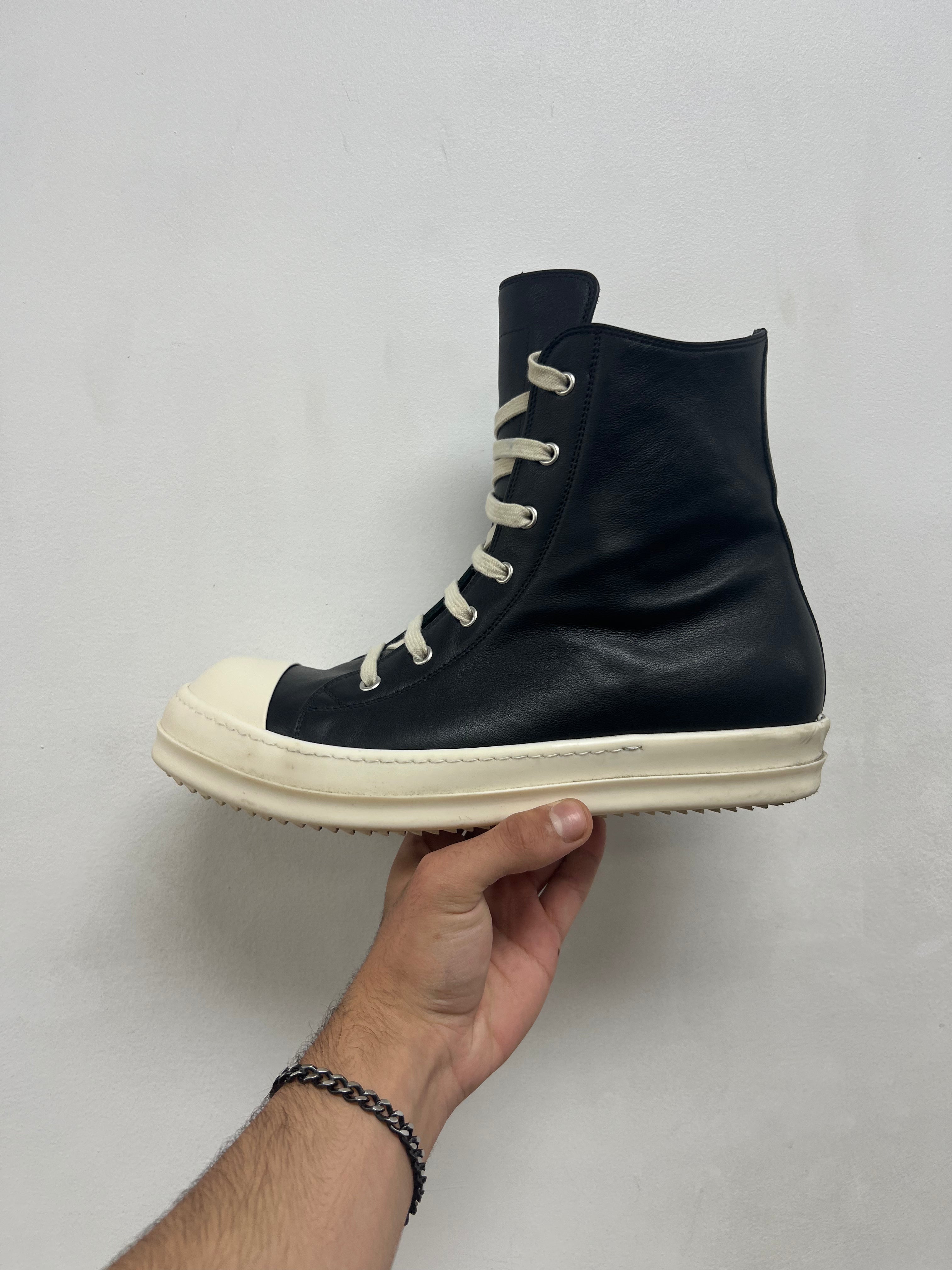 Rick Owens Black & Milk Mainline Ramone High Sneakers