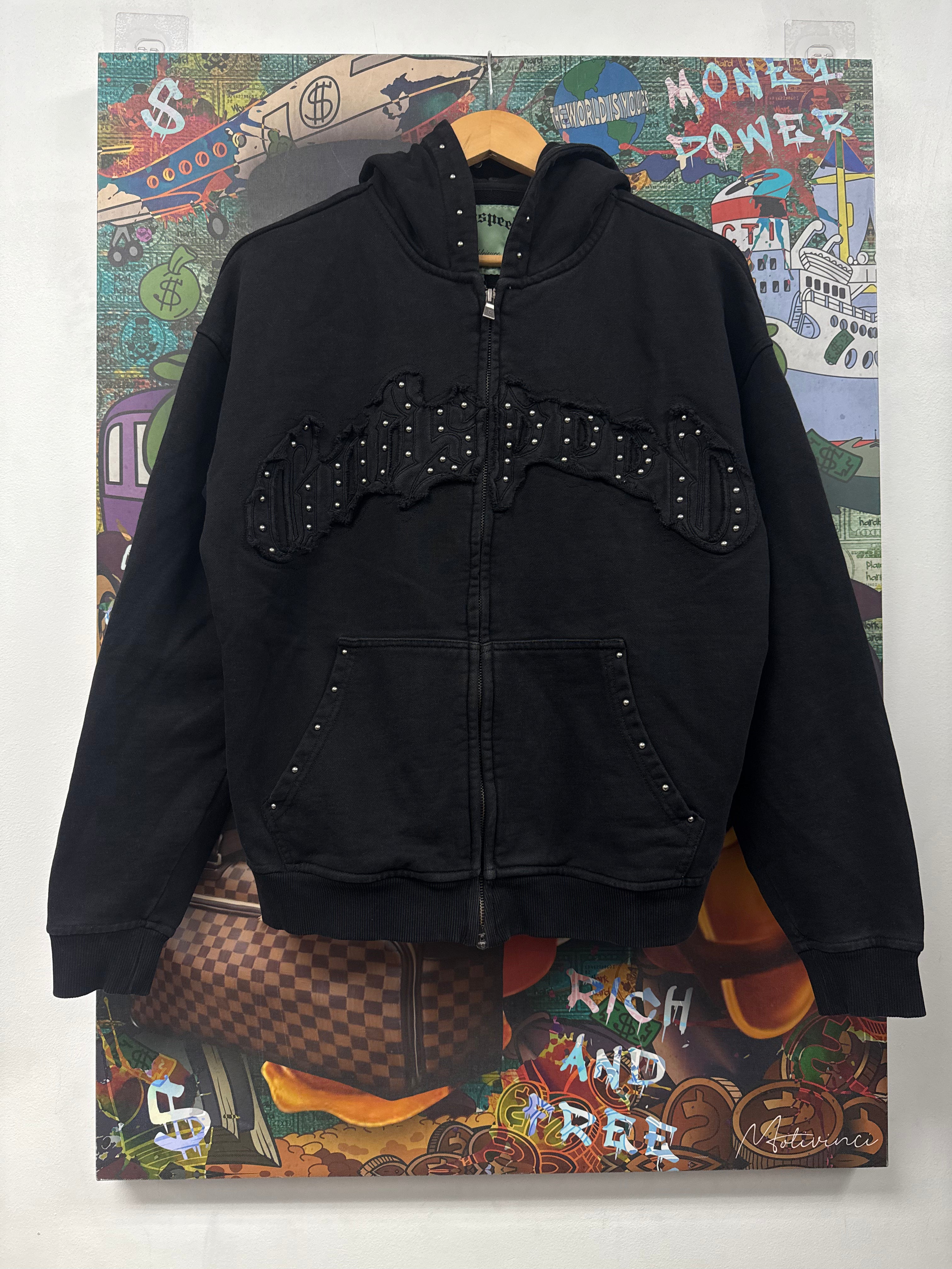 Godspeed Black Symmetric Studded Zip Up