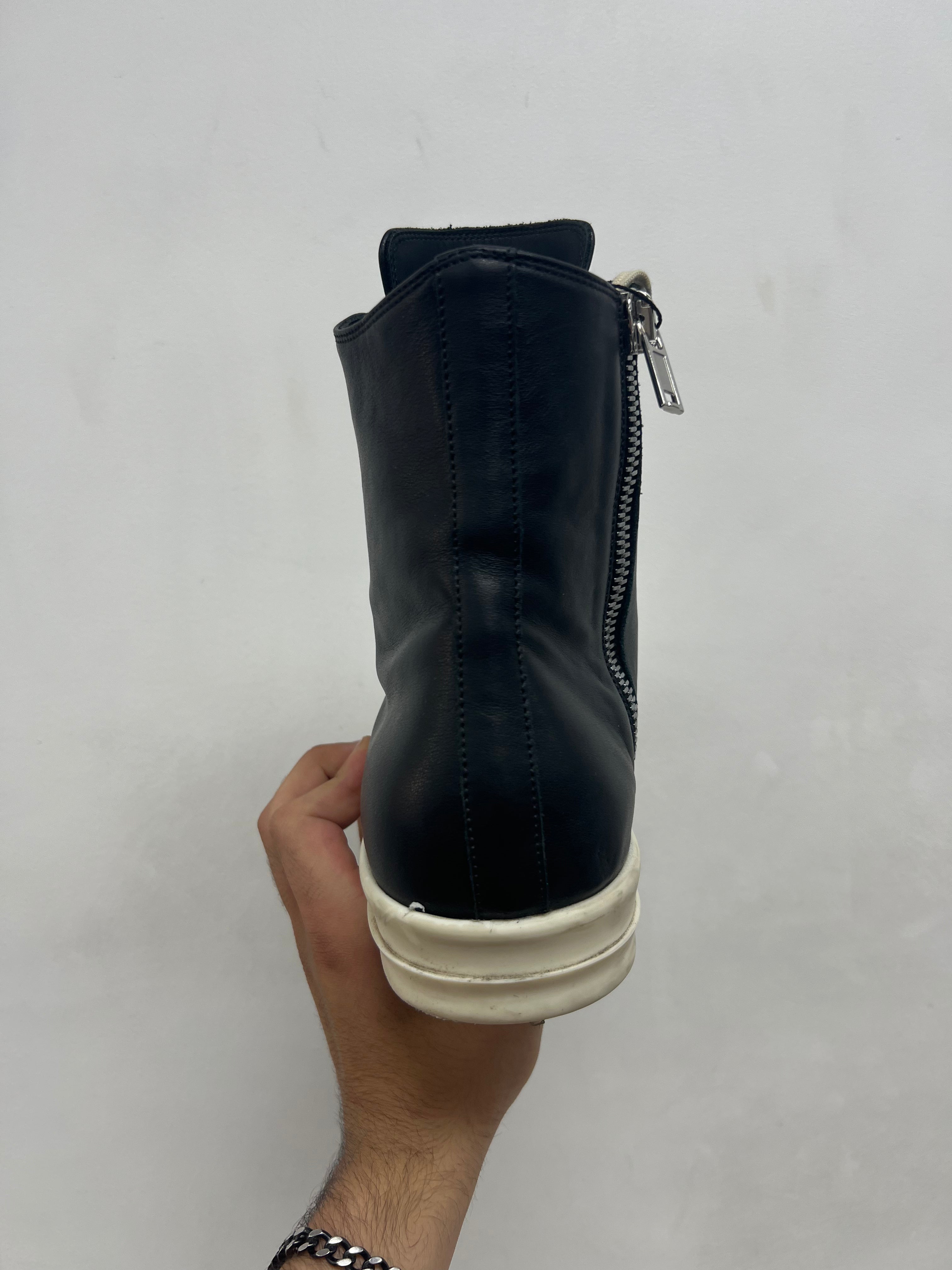 Rick Owens Black & Milk Mainline Ramone High Sneakers