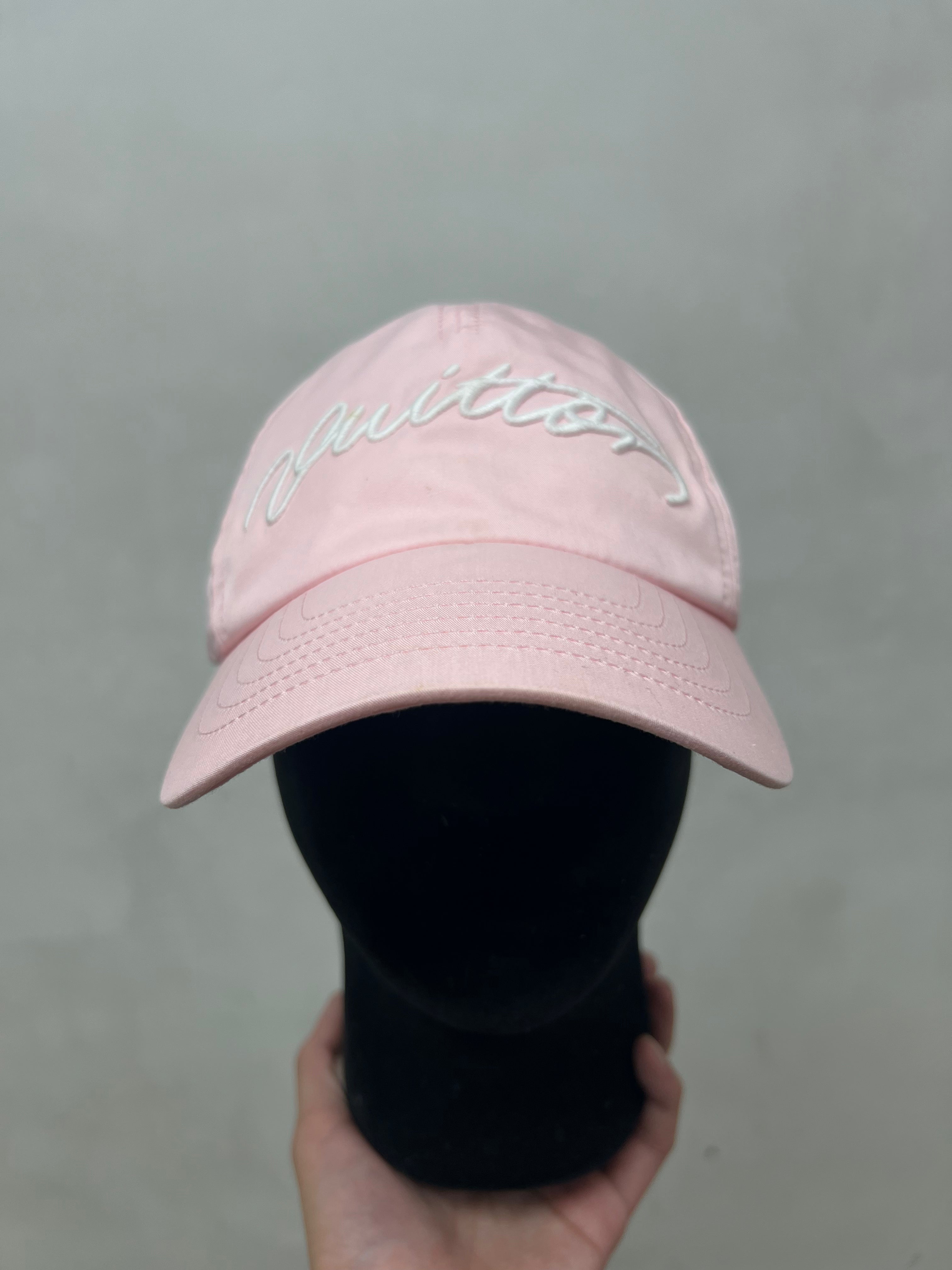 Louis Vuitton Pink White Signature Hat